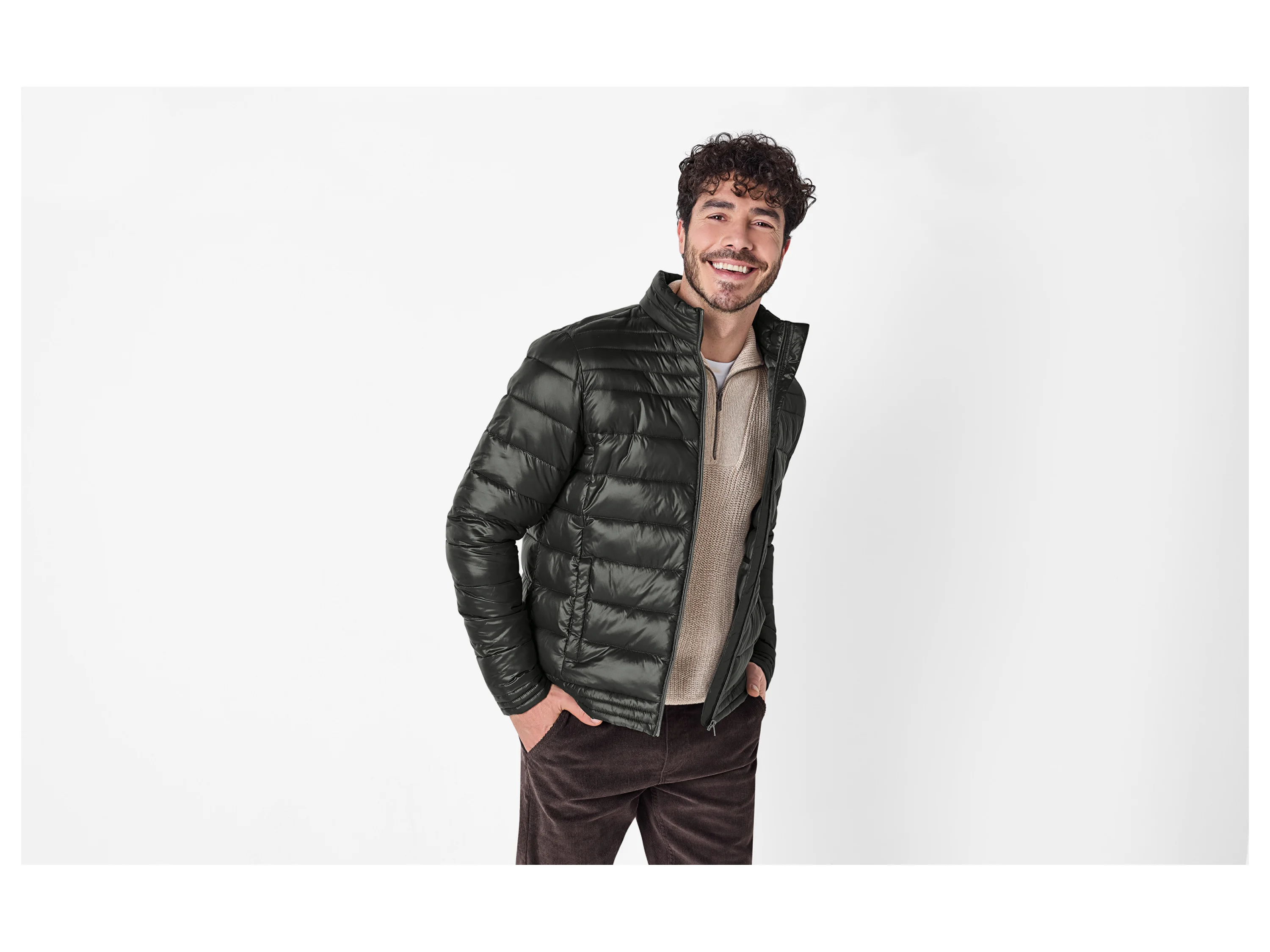 ESMARA MEN Herren Lightweight-Jacke (Olive, M (48/50)) – Bild 2 von 4
