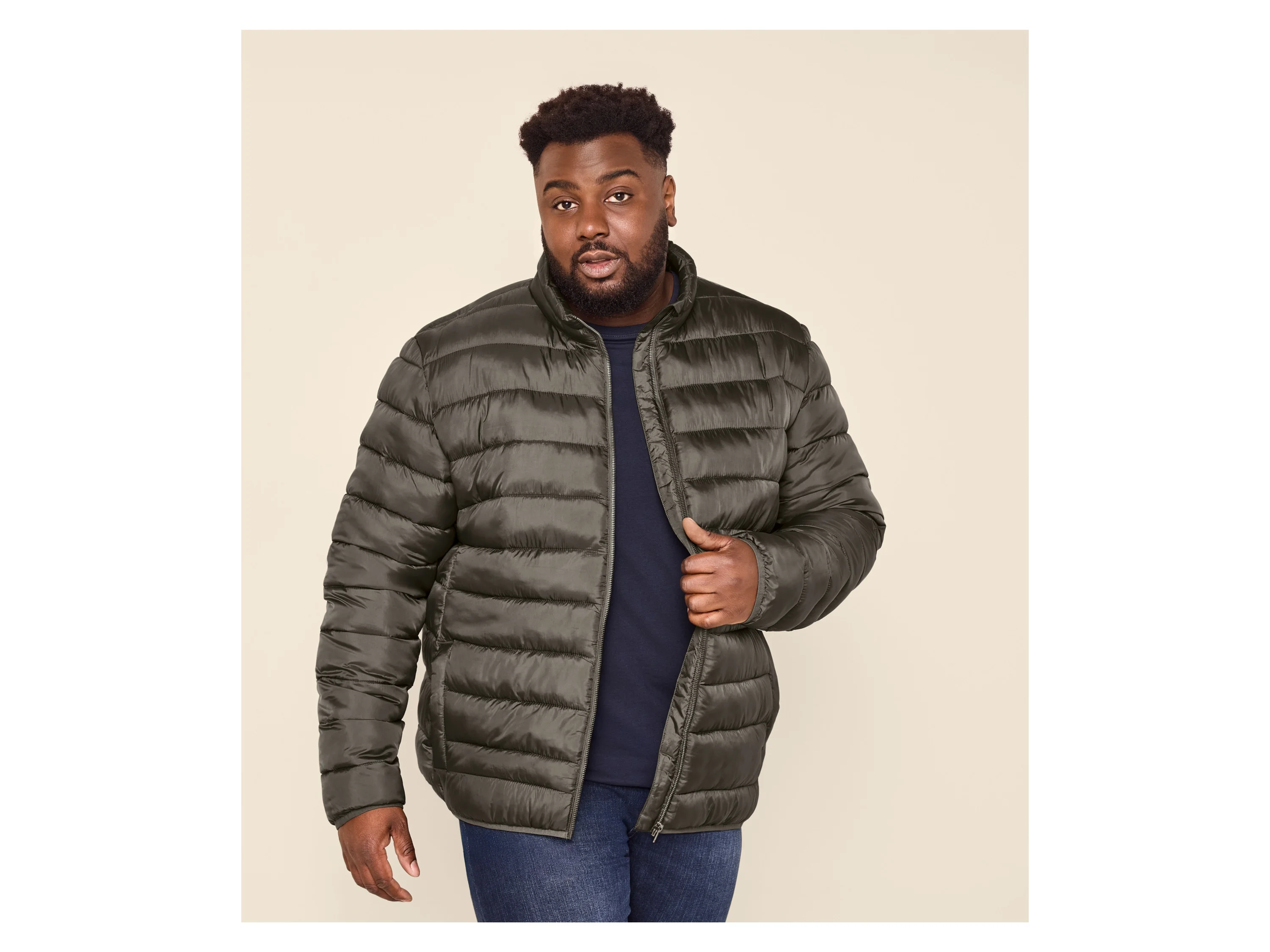ESMARA MEN Herren Lightweight-Jacke (Olive, 4XL) – Bild 2 von 3