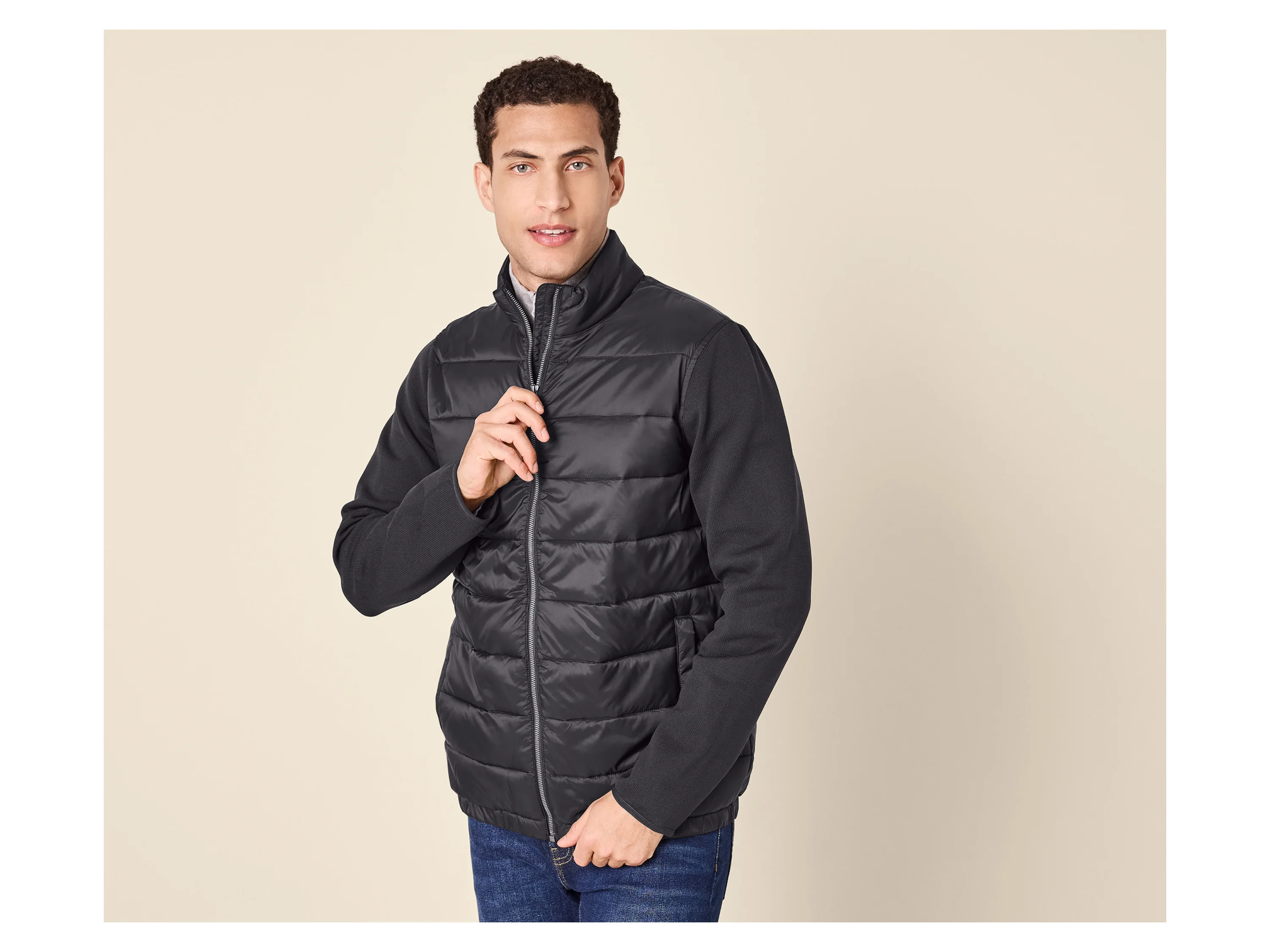 ESMARA MEN Herren Lightweight-Jacke (Schwarz, L (52/54)) – Bild 2 von 4