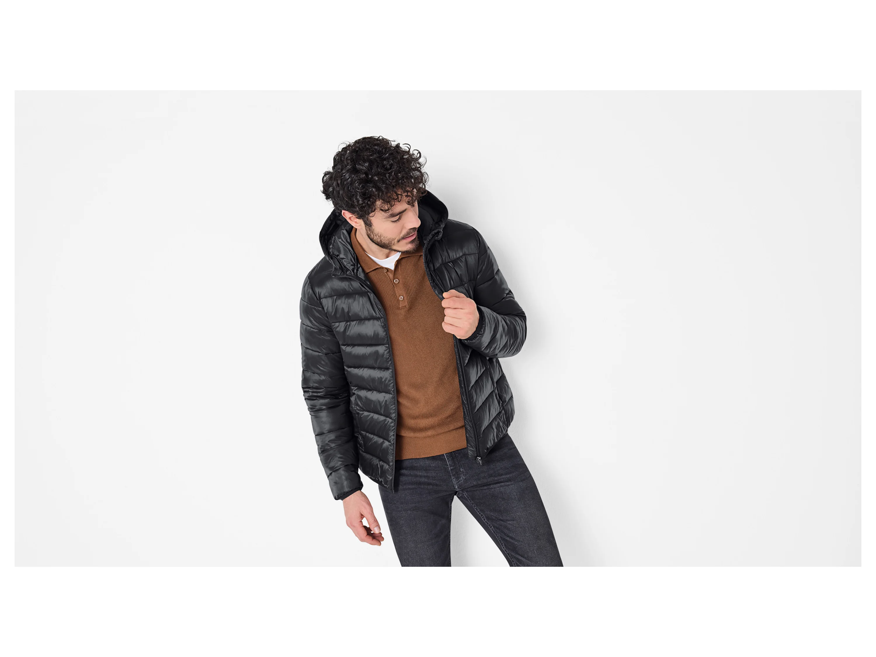 ESMARA MEN Herren Lightweight-Jacke (Schwarz, XL (56/58)) – Bild 2 von 3
