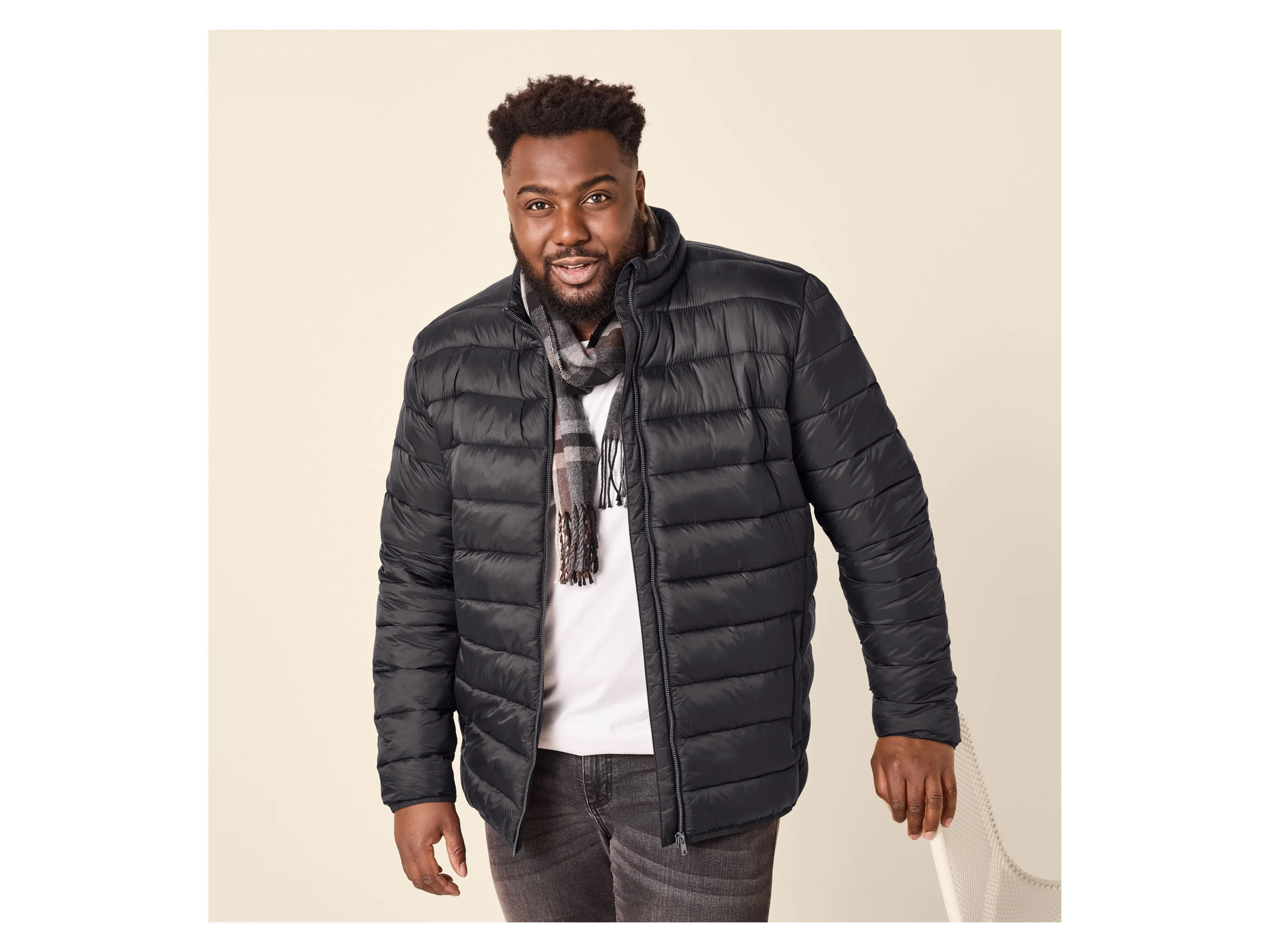 ESMARA MEN Herren Lightweight-Jacke (Schwarz, 4XL) – Bild 2 von 4