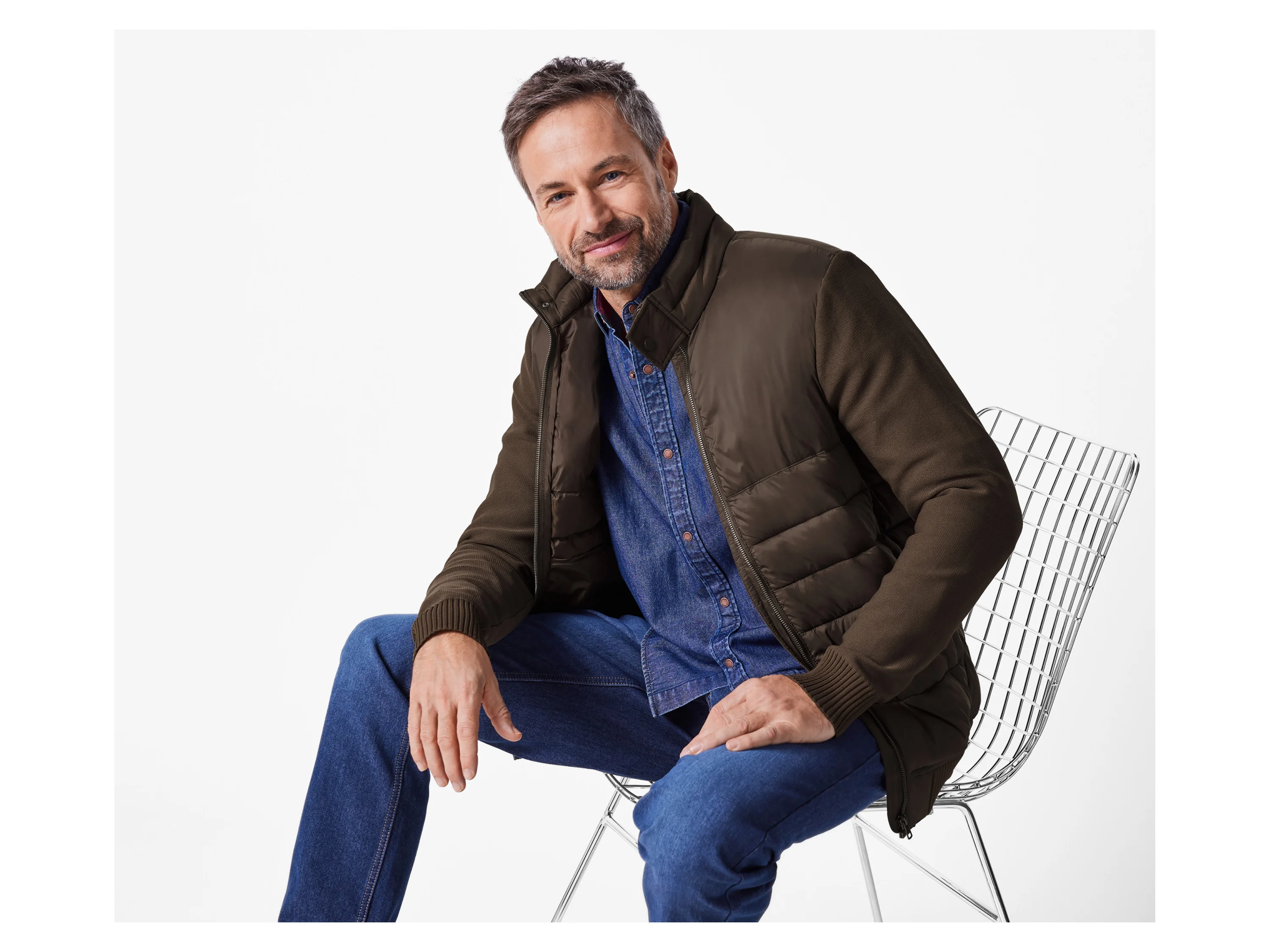 ESMARA MEN Herren Lightweightjacke (Braun, S (44/46)) – Bild 2 von 4