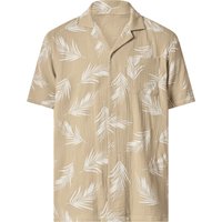 ESMARA MEN Herren Musselin-Freizeithemd (gemustert/beige, M (48/50))