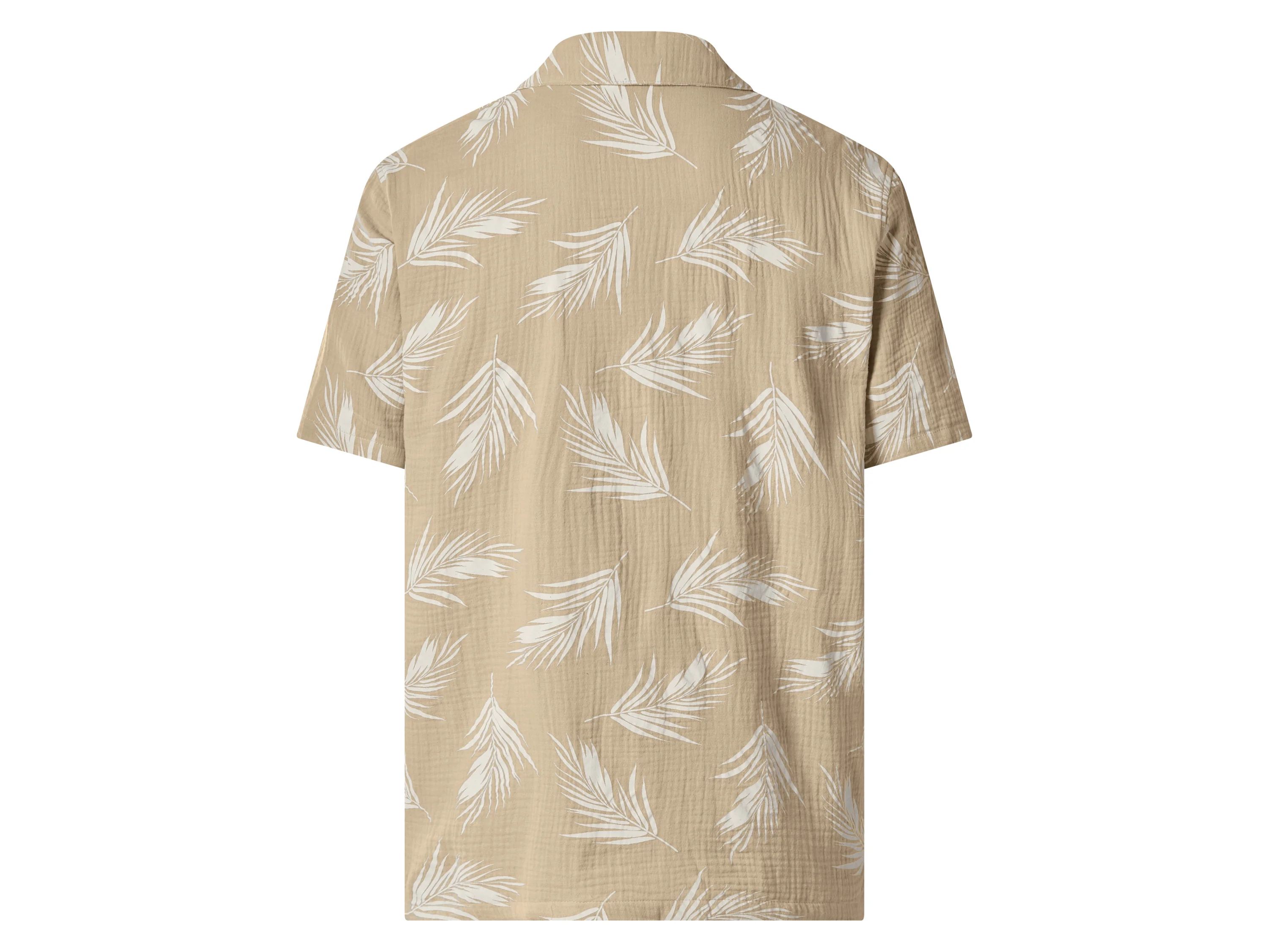 ESMARA MEN Herren Musselin-Freizeithemd (gemustert/beige, M (48/50)) – Bild 3 von 4