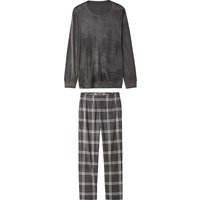 ESMARA MEN Herren Nicki-Pyjama (Grau, S (44/46))