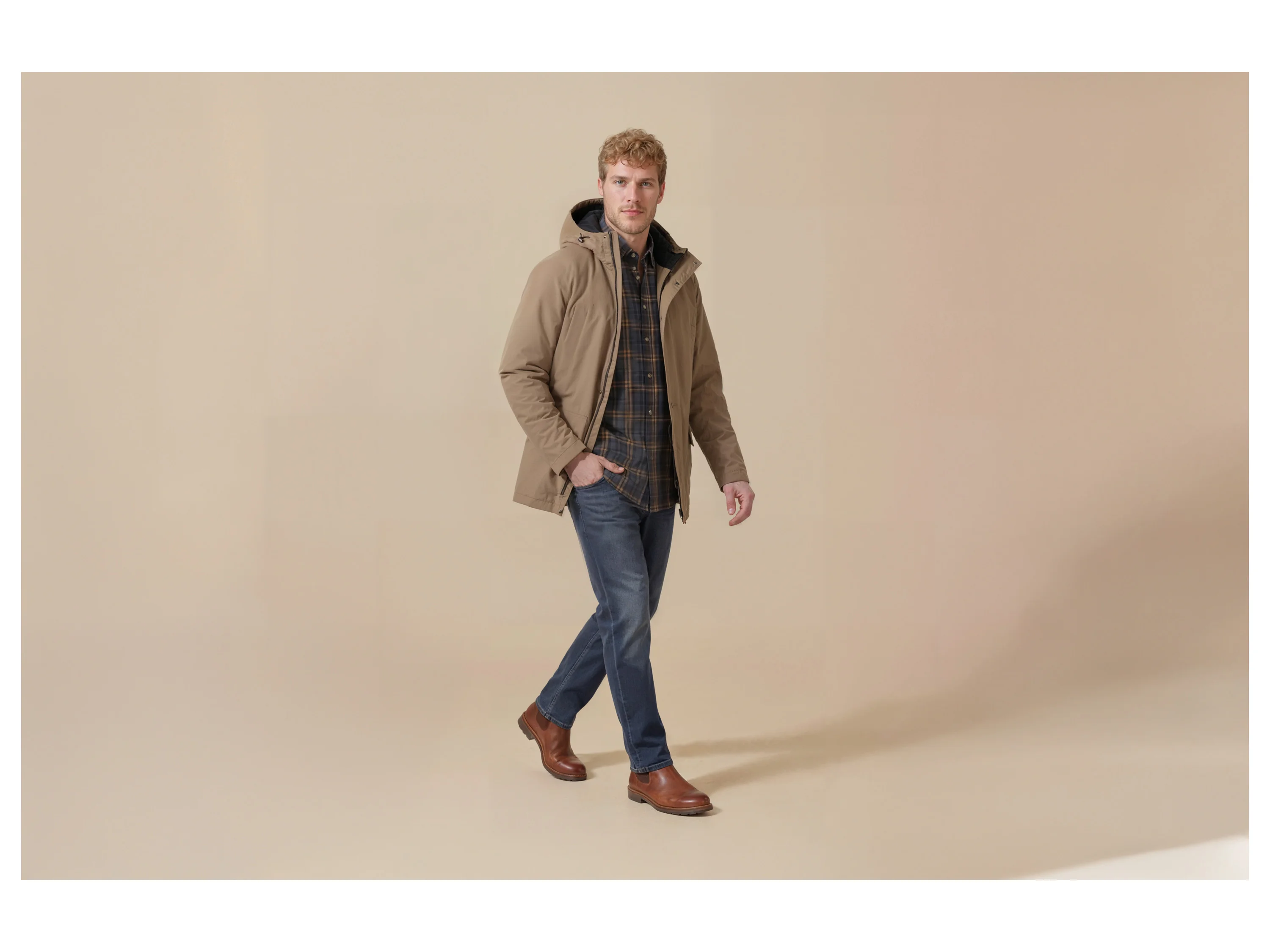 ESMARA MEN Herren Parka (Beige, S (44/46)) – Bild 4 von 4