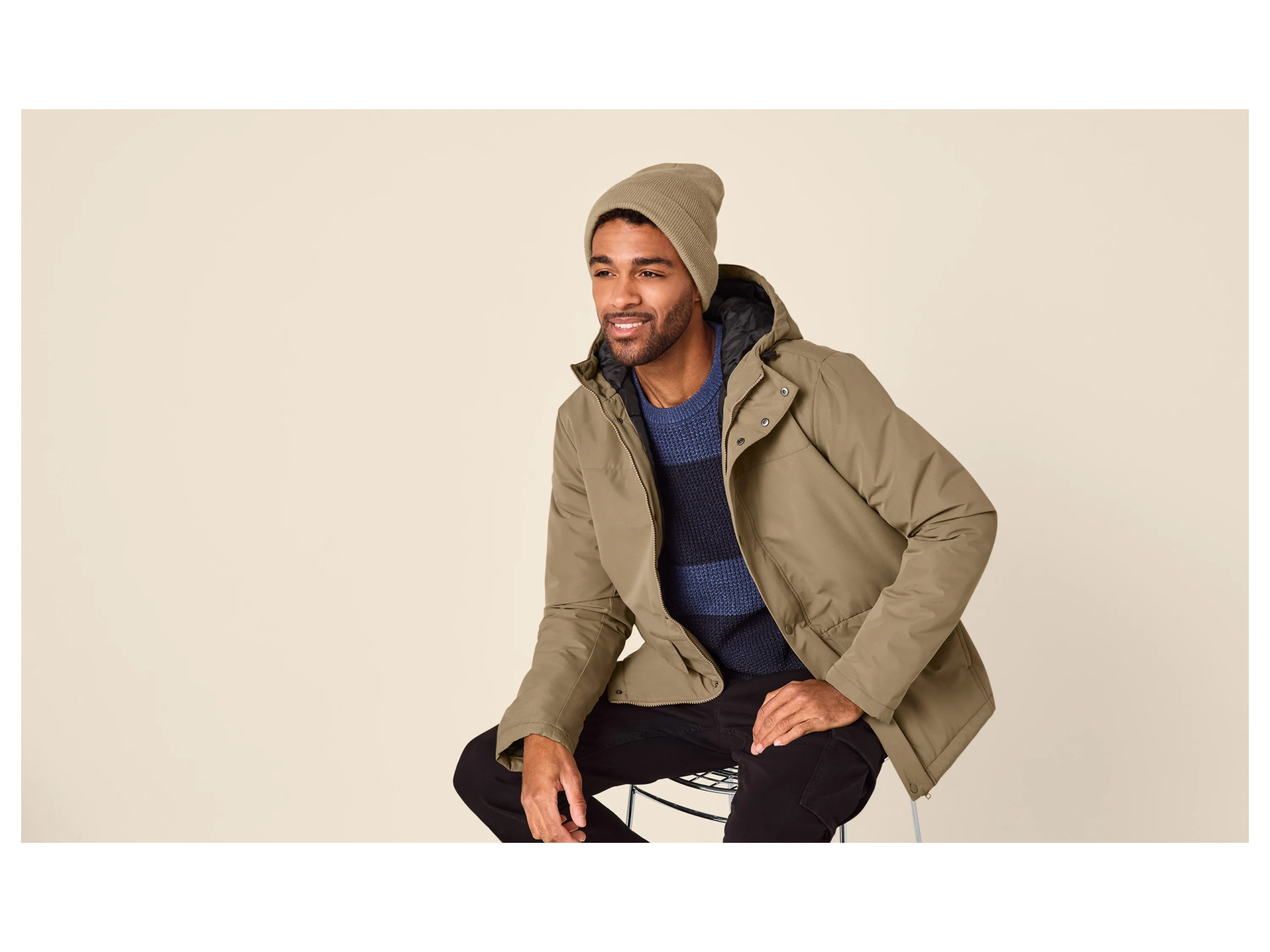 ESMARA MEN Herren Parka (Beige, M (48/50)) – Bild 2 von 4