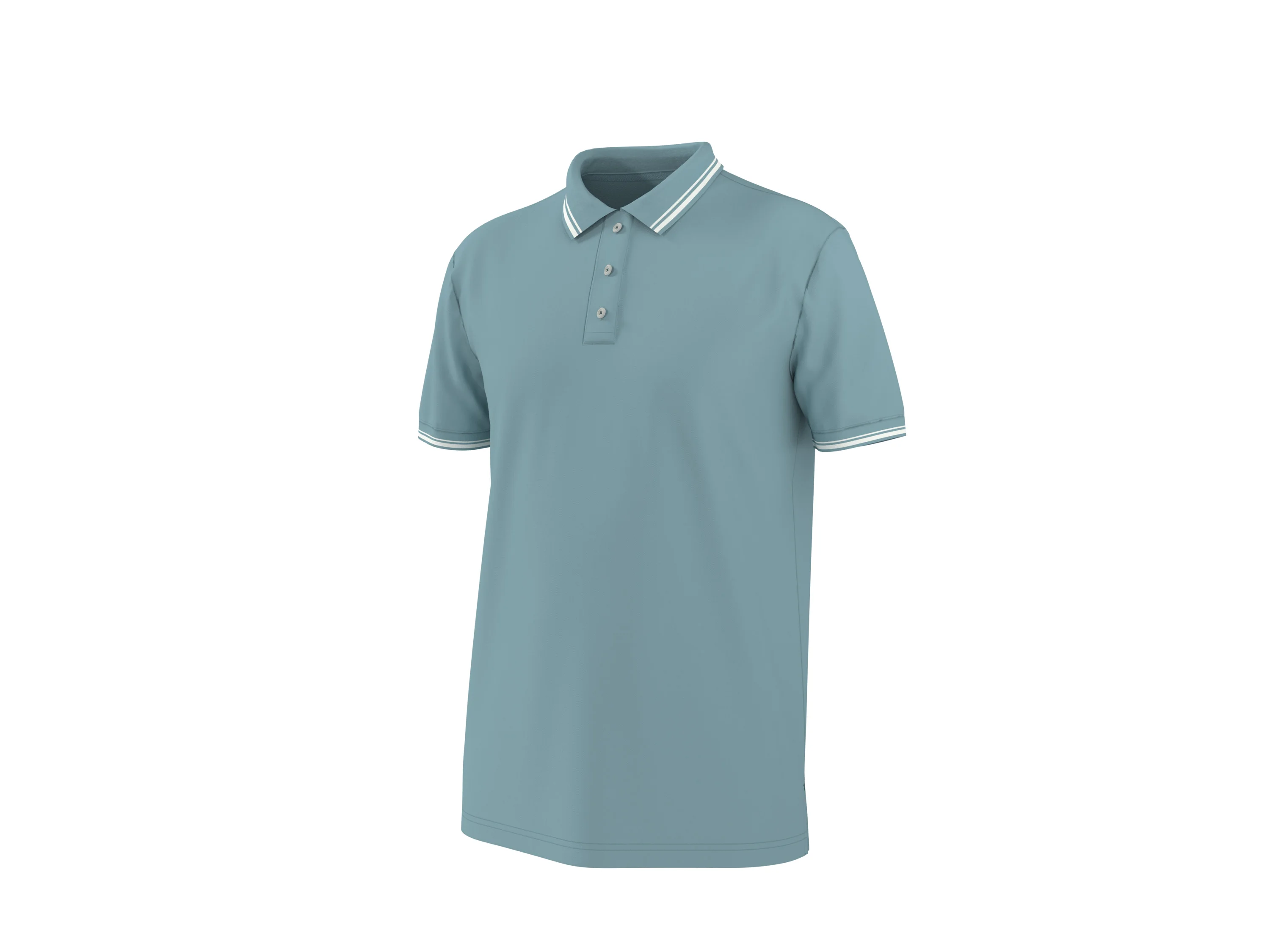 ESMARA MEN Herren Pikee Poloshirt (Blau, M (48/50)) – Bild 4 von 4