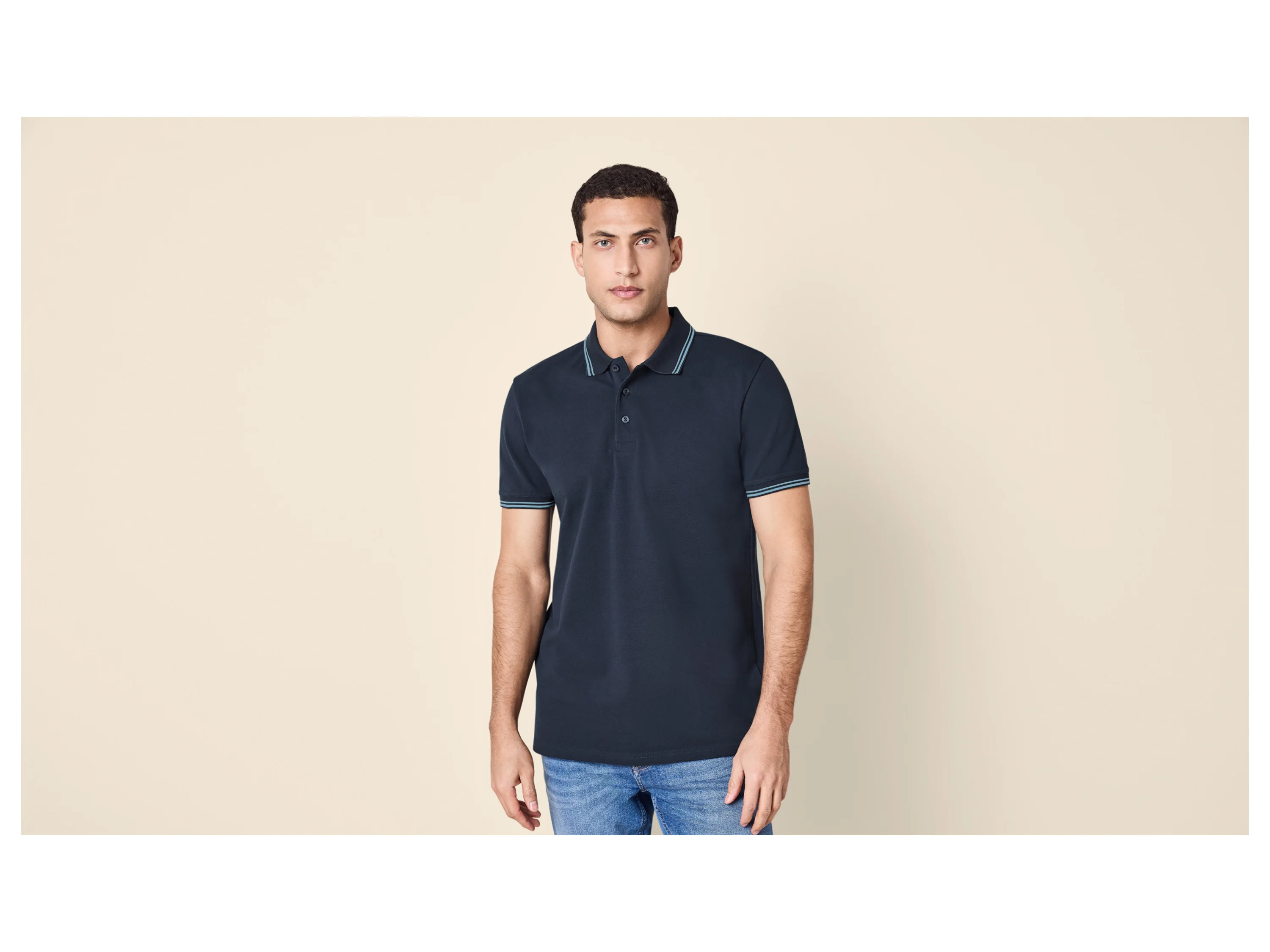ESMARA MEN Herren Pikee Poloshirt (Navy, XL (56/58)) – Bild 2 von 4