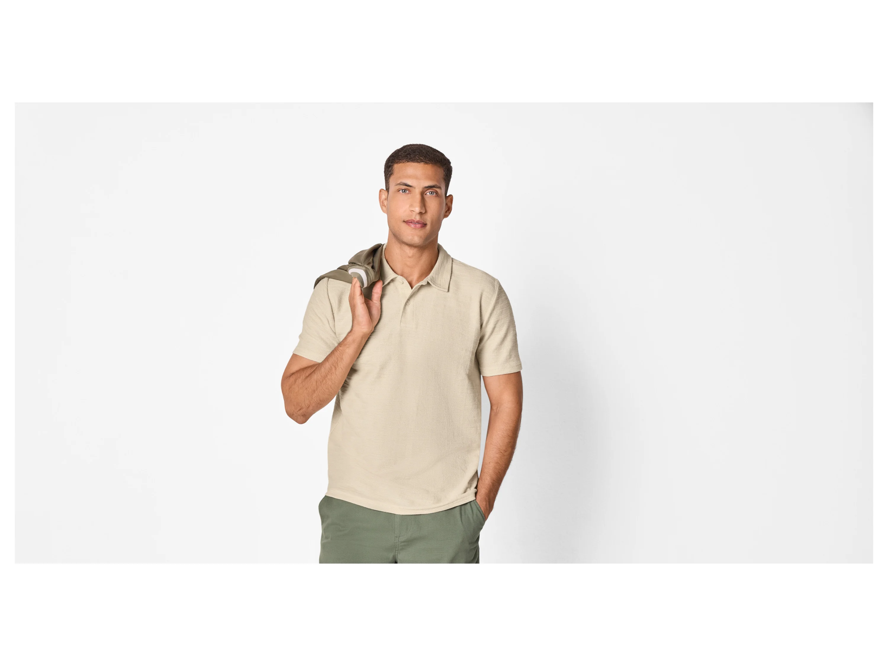 ESMARA MEN Herren Piqué Poloshirt (Beige, M (48/50)) – Bild 2 von 4