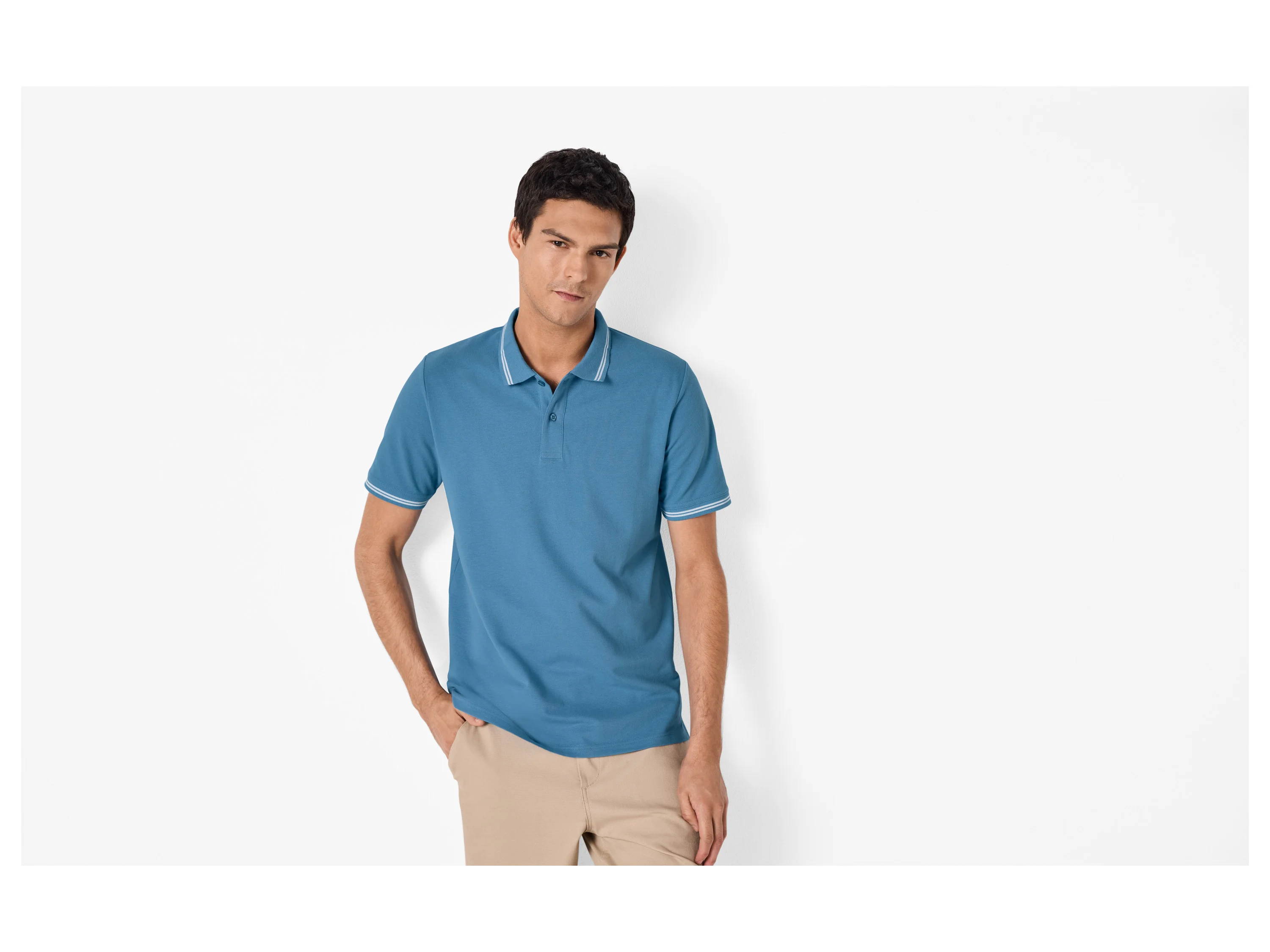ESMARA MEN Herren Poloshirt (Blau, S (44/46)) – Bild 2 von 4
