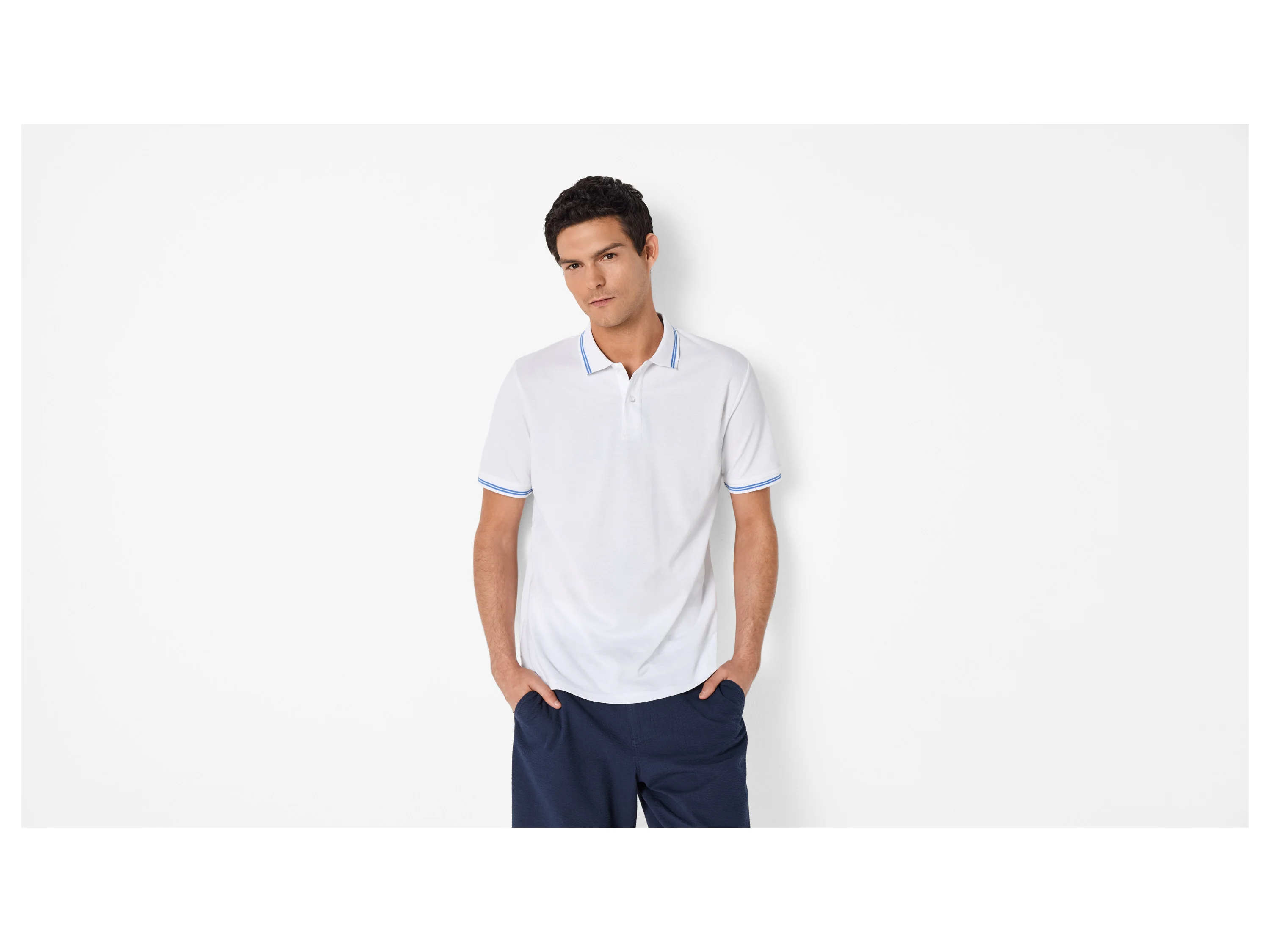 ESMARA MEN Herren Poloshirt (Weiß, XL (56/58)) – Bild 2 von 4