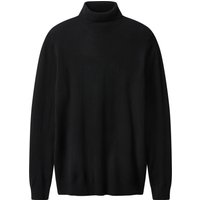 ESMARA MEN Herren Premium Pullover Kaschmir-Seide-Merinowolle-Mix (Schwarz, XL (56/58))