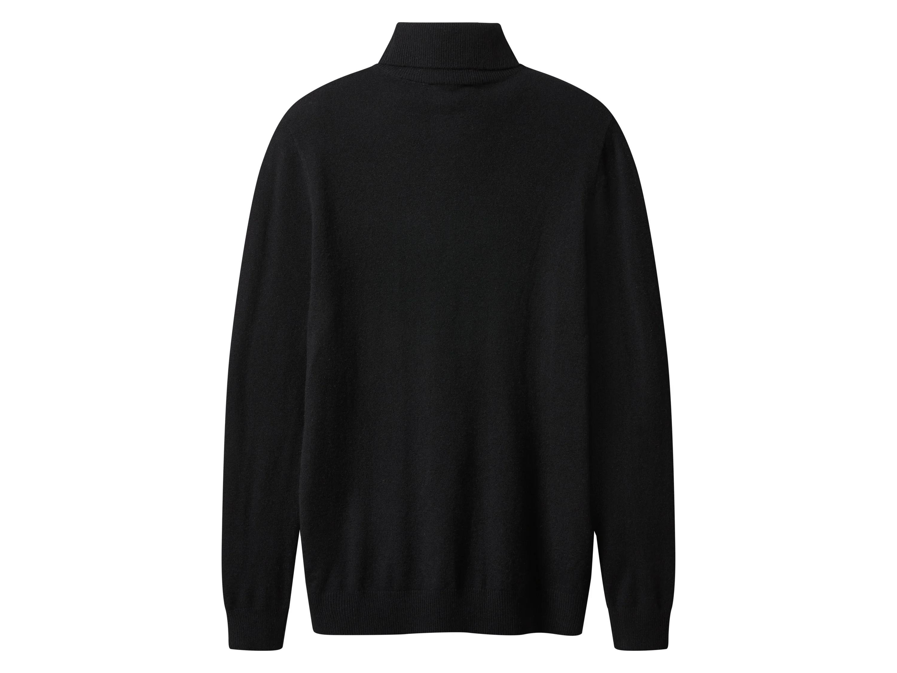 ESMARA MEN Herren Premium Pullover Kaschmir-Seide-Merinowolle-Mix (Schwarz, XL (56/58)) – Bild 3 von 3