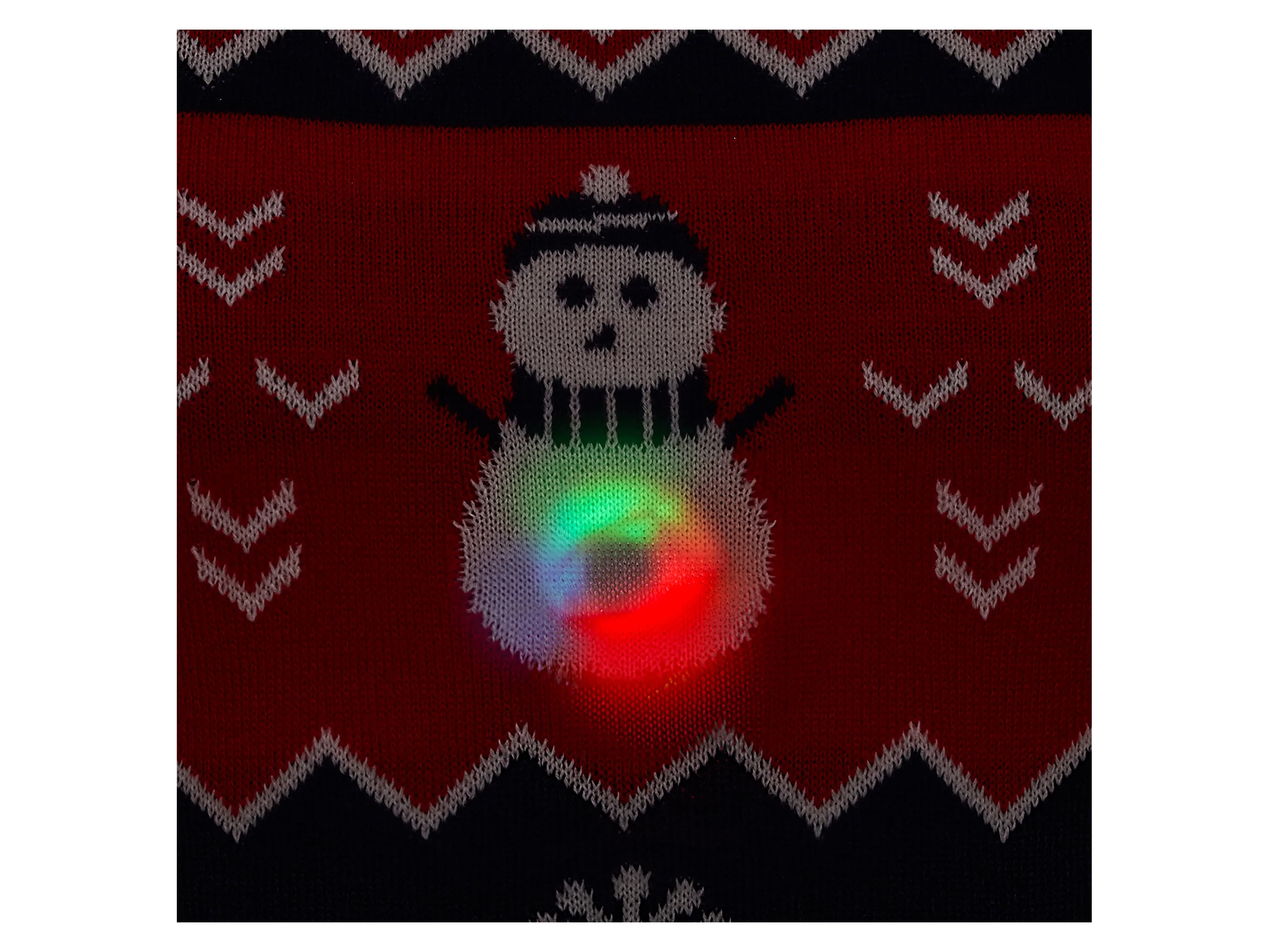 ESMARA MEN Herren Premium-Weihnachtspullover mit LED-Effekt und Musik / Premium-Weihnachtspullover mit LED-Effekt (Rot, XXL (60/62)) – Bild 4 von 4