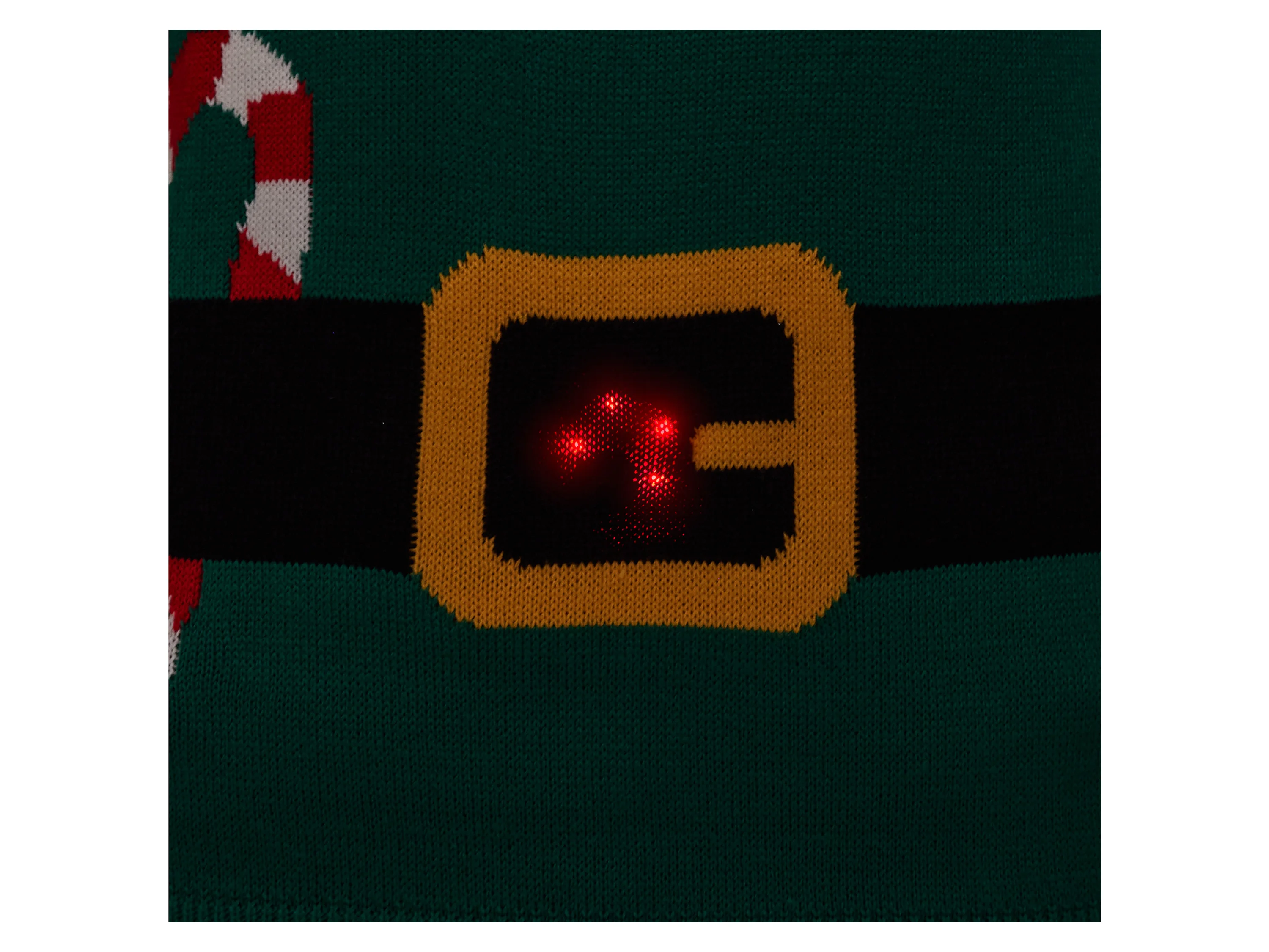 ESMARA MEN Herren Premium-Weihnachtspullover mit LED-Effekt und Musik / Premium-Weihnachtspullover mit LED-Effekt (Grün, S (44/46)) – Bild 4 von 4