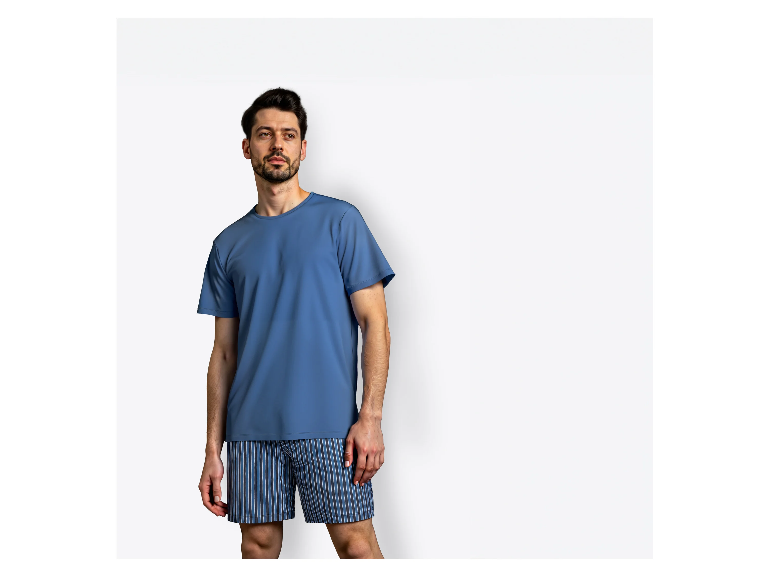 ESMARA MEN Herren Pyjama (Blau, M (48/50)) – Bild 2 von 4