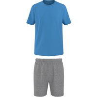 ESMARA MEN Herren Pyjama (Blau/Grau, L (52/54))