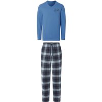 ESMARA MEN Herren Pyjama (blau/Navy, XXL (60/62))