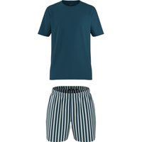 ESMARA MEN Herren Pyjama (Blau/Weiß, XL (56/58))