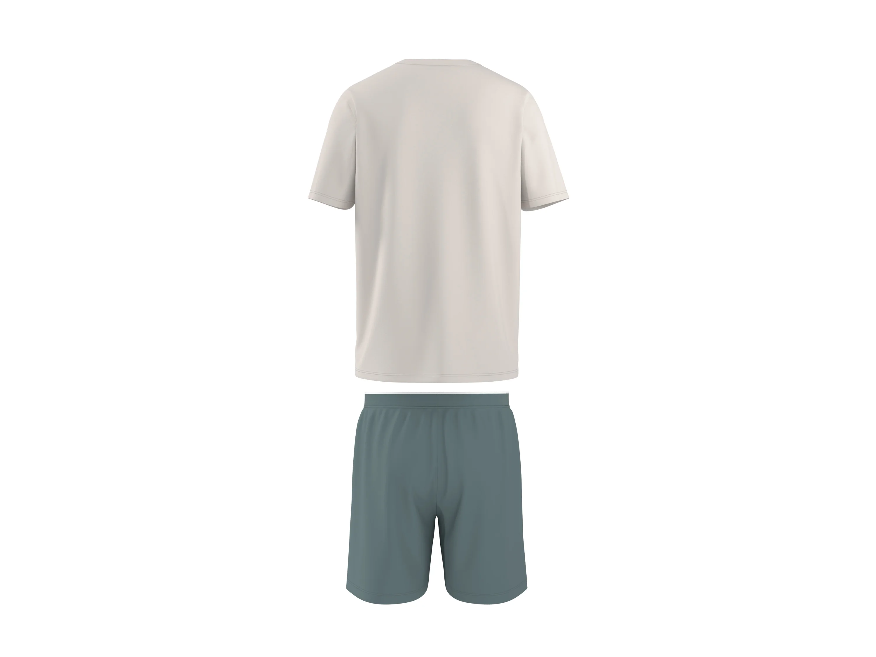 ESMARA MEN Herren Pyjama (Creme, S (44/46)) – Bild 3 von 4