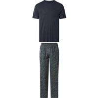 ESMARA MEN Herren Pyjama (gemuster/navy, M (48/50))