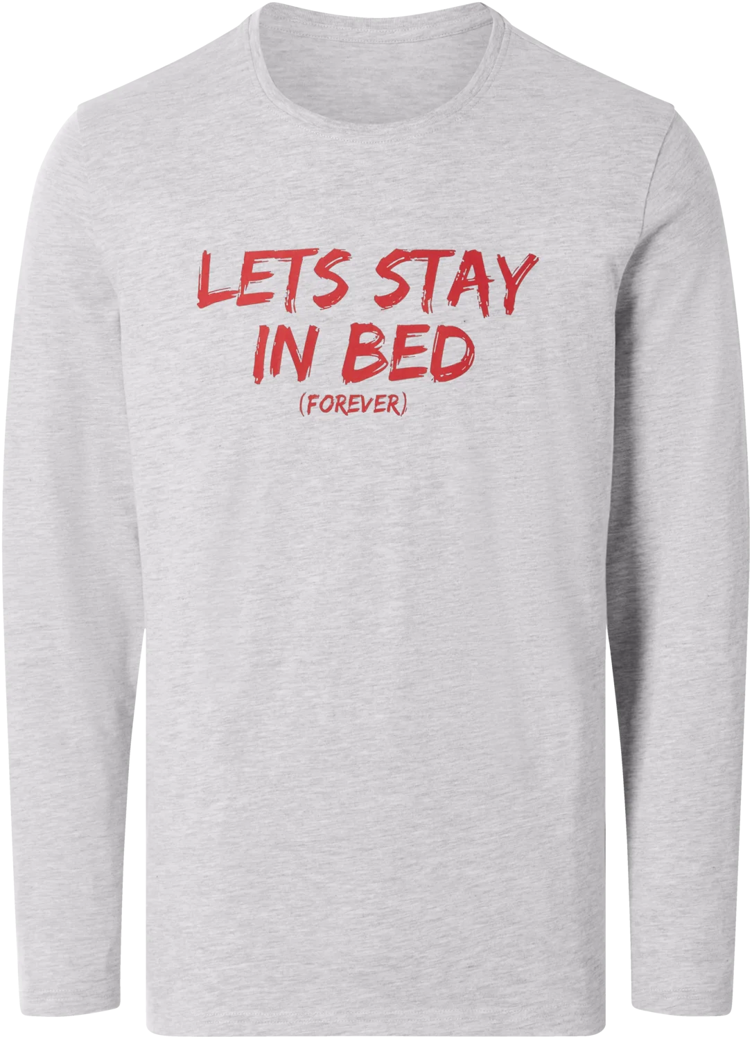 ESMARA MEN Herren Pyjama (grau/rot, L (52/54)) – Bild 3 von 4