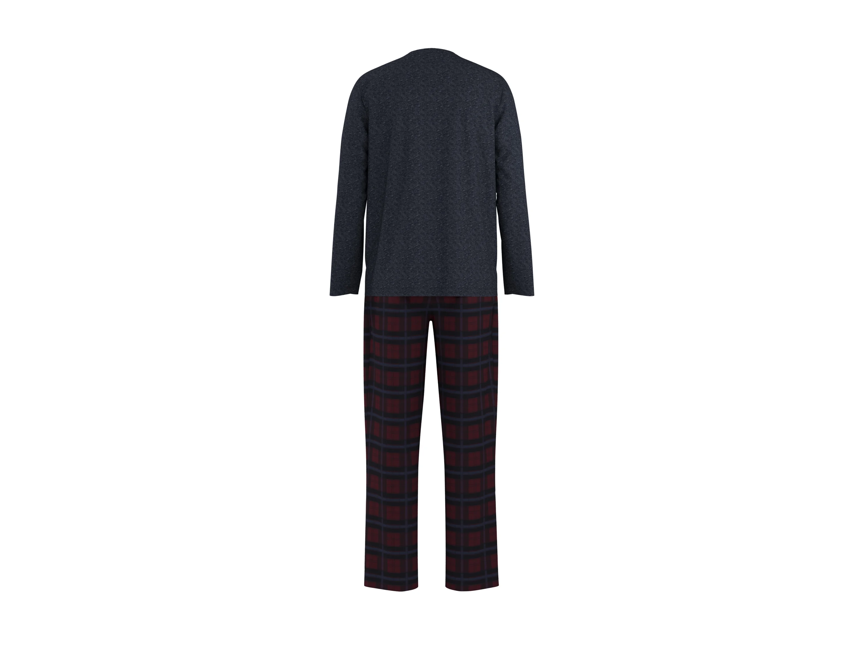 ESMARA MEN Herren Pyjama (Karo, M (48/50)) – Bild 3 von 4