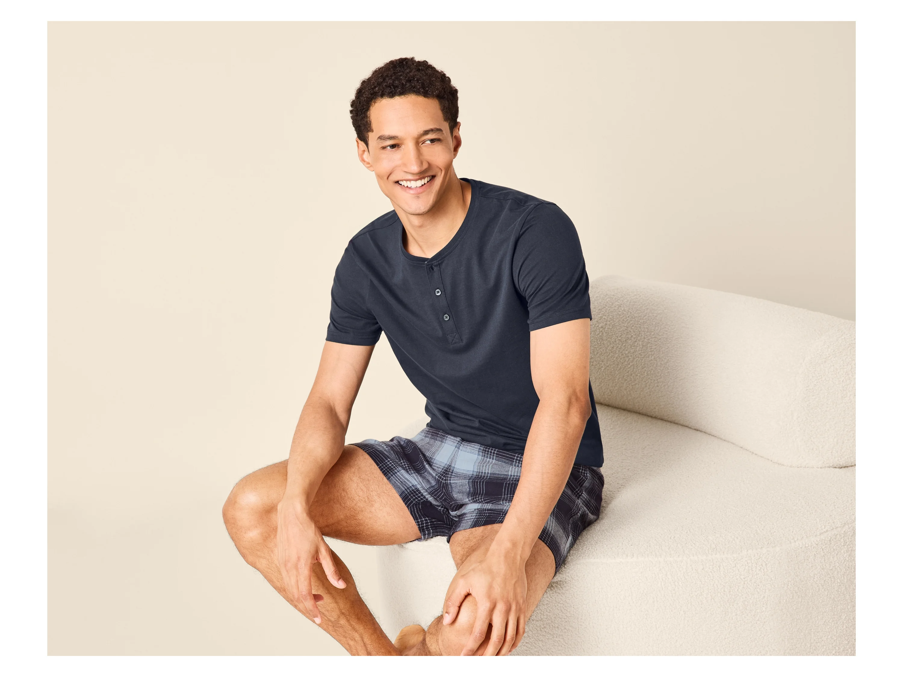 ESMARA MEN Herren Pyjama (Navy, S (44/46)) – Bild 2 von 4