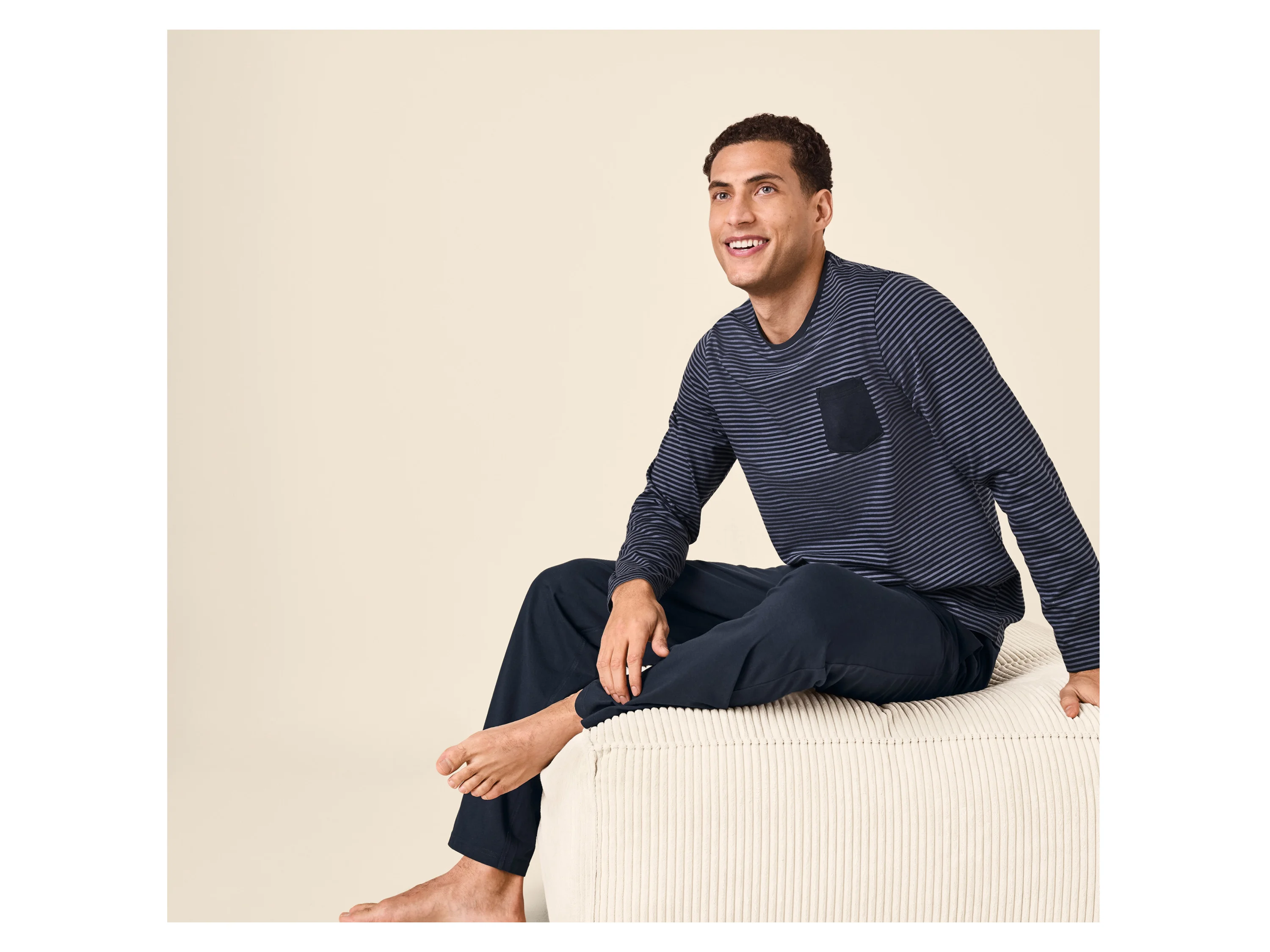 ESMARA MEN Herren Pyjama (Streifen, M (48/50)) – Bild 2 von 4