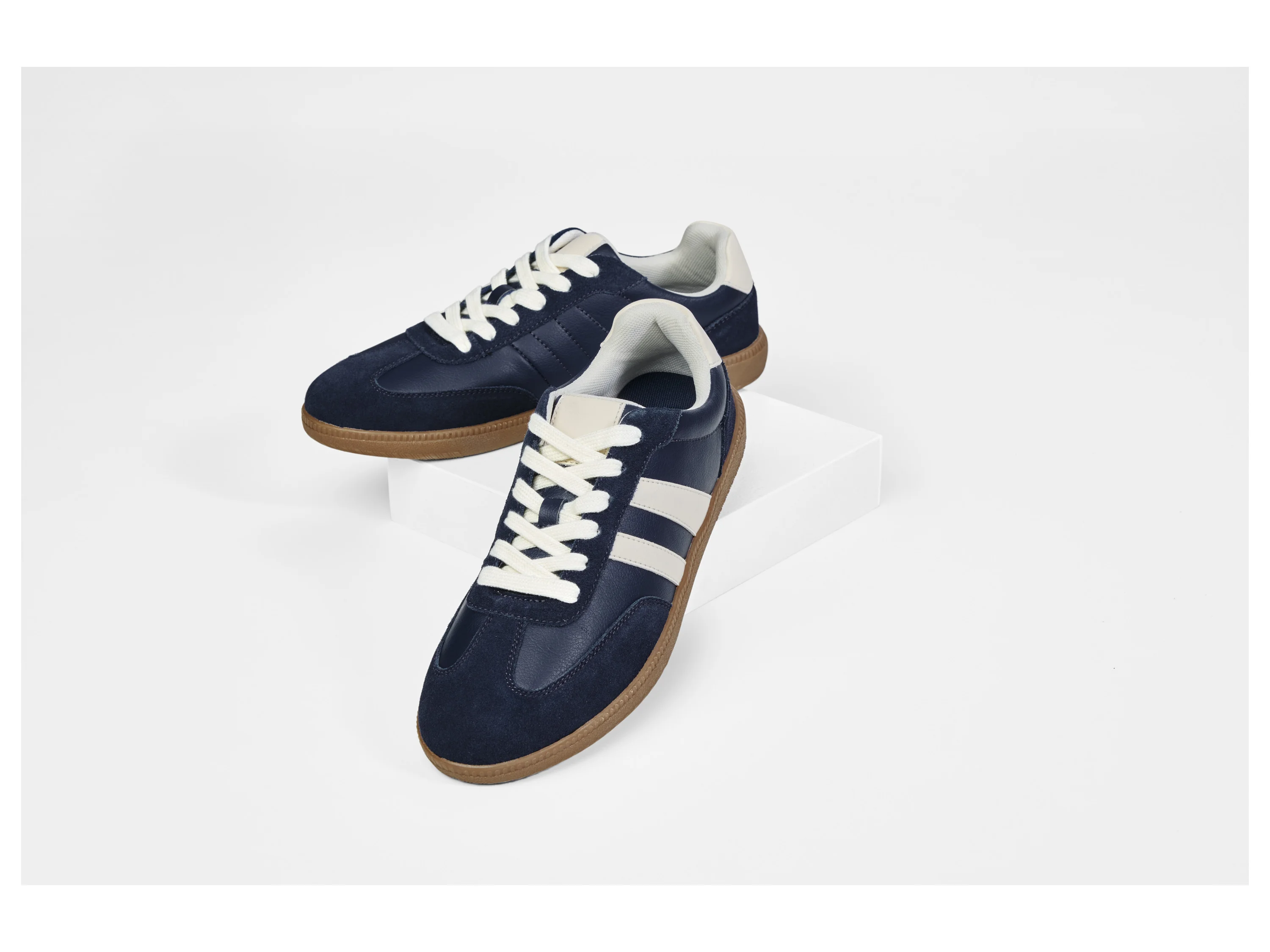 ESMARA MEN Herren Sneaker mit Leder (navy, 44) – Bild 2 von 4