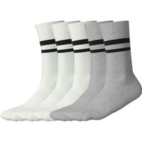 ESMARA MEN Herren Socken, 5 Stück (Weiß, 43-46)