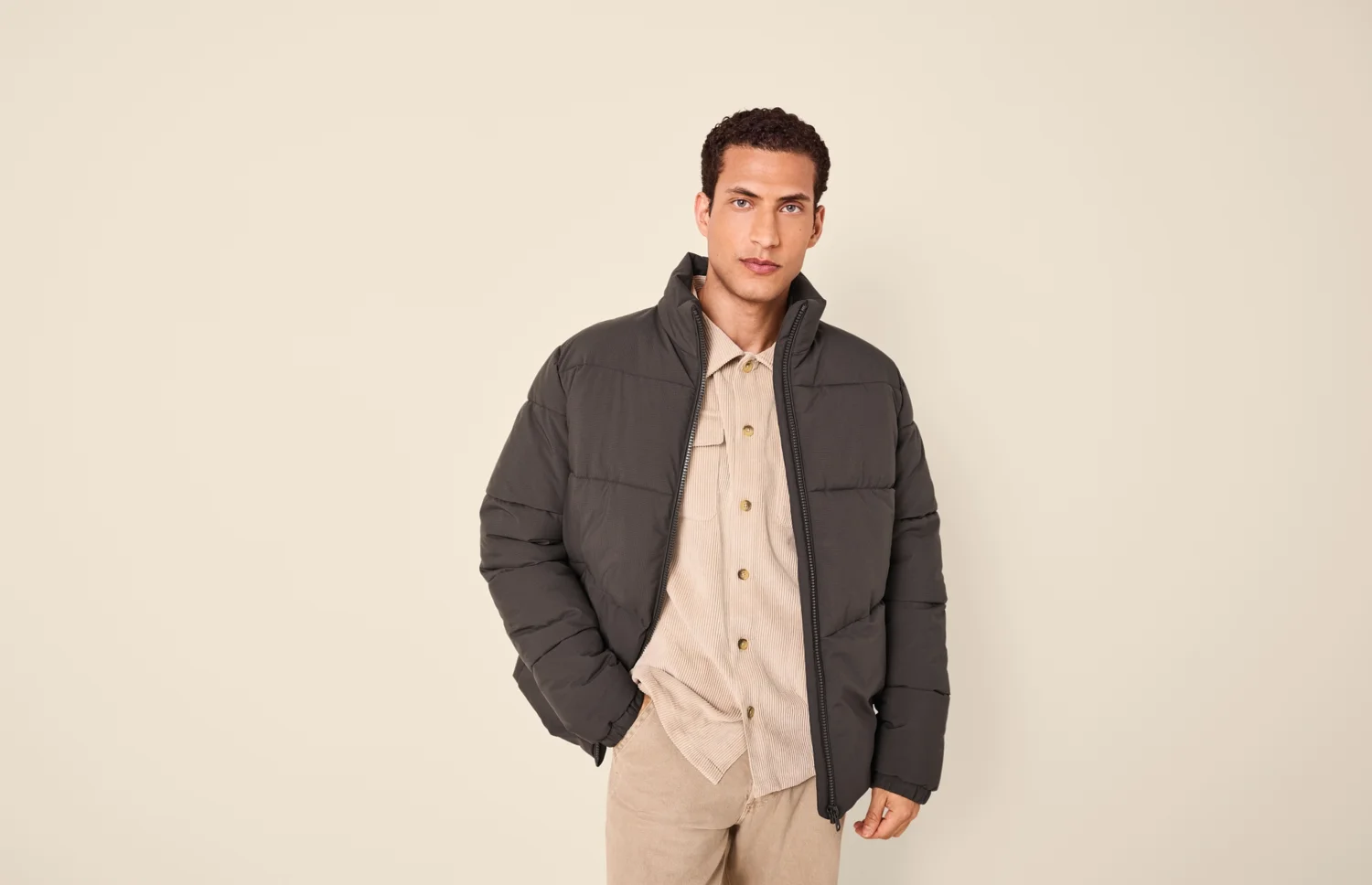 ESMARA MEN Herren Steppjacke (Braun, L (52/54)) – Bild 2 von 4