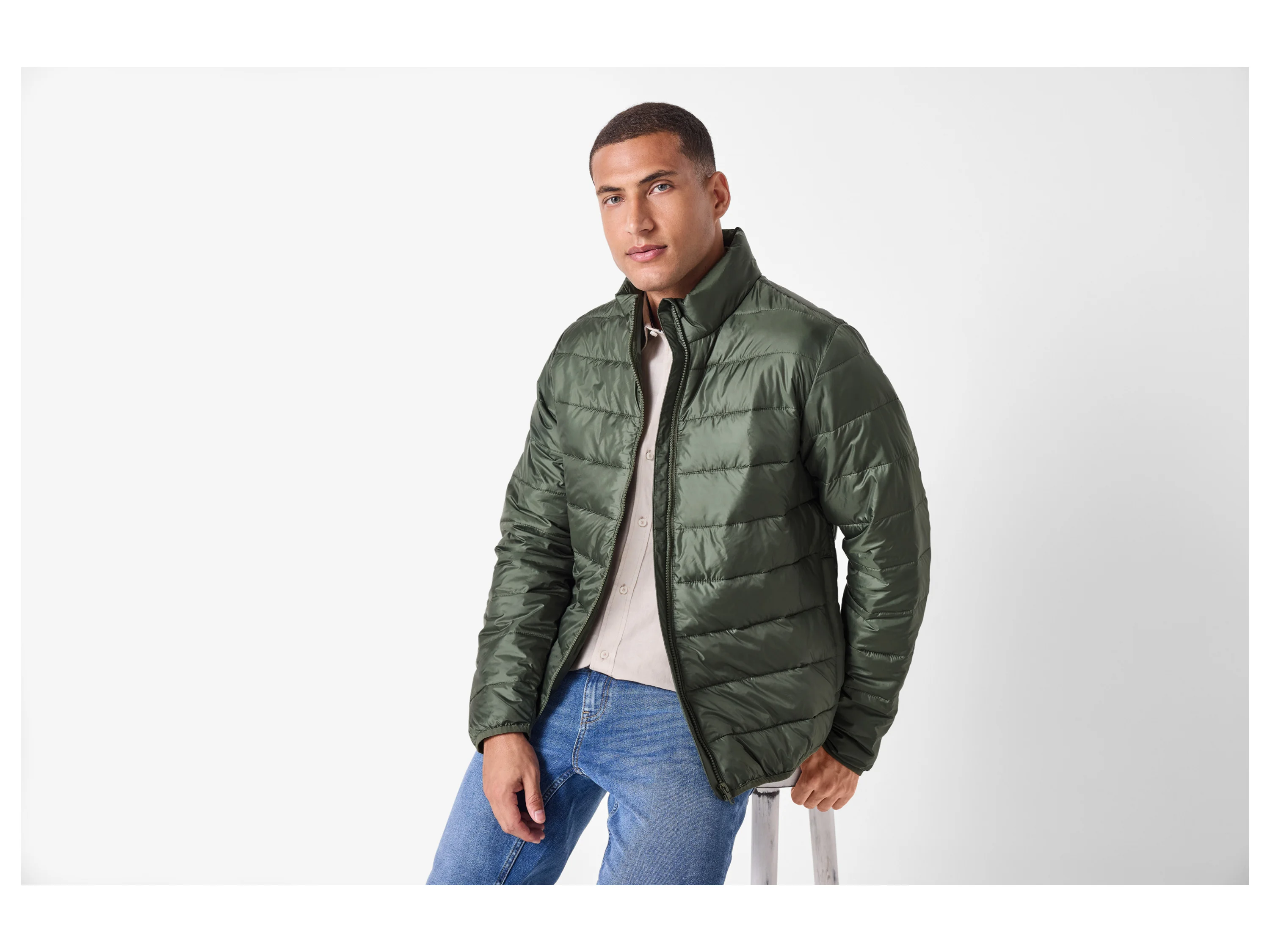 ESMARA MEN Herren Steppjacke (Olive, M (48/50)) – Bild 2 von 3