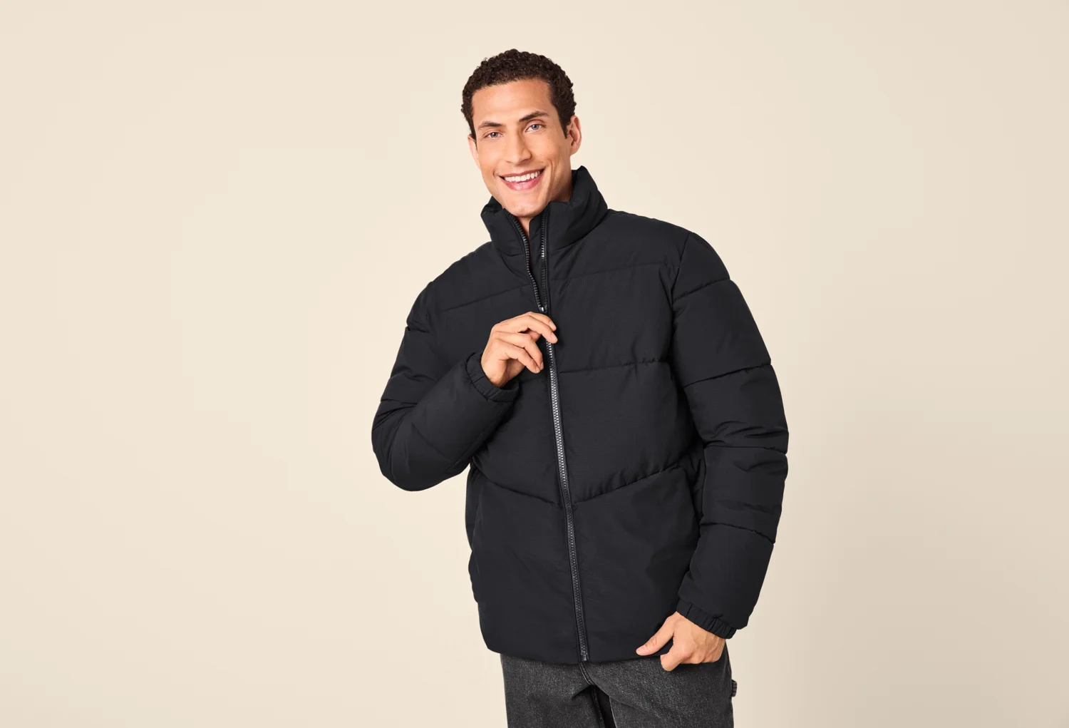 ESMARA MEN Herren Steppjacke (Schwarz, M (48/50)) – Bild 2 von 4