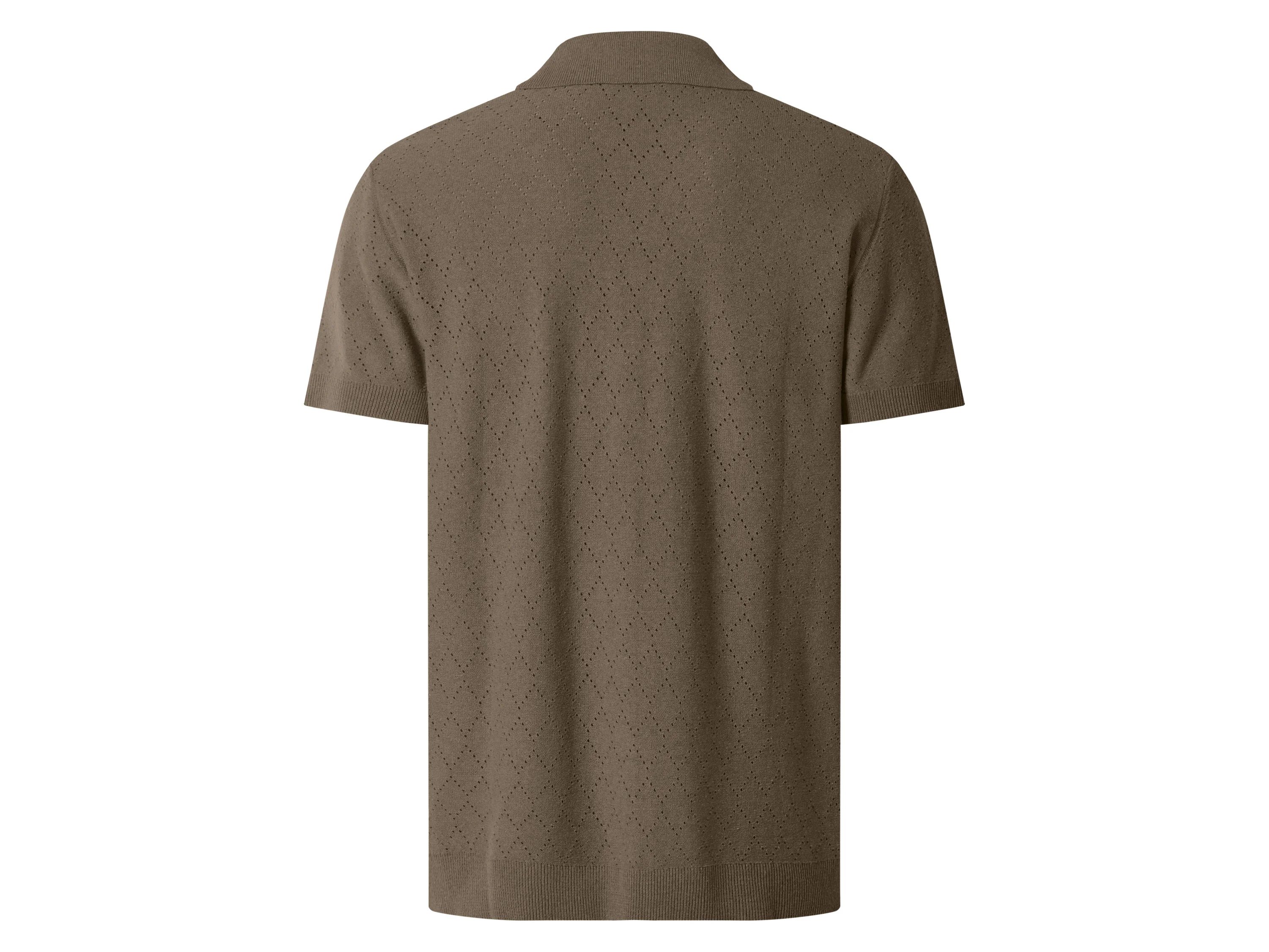 ESMARA MEN Herren Strick-Poloshirt (Beige, L (52/54)) – Bild 3 von 3