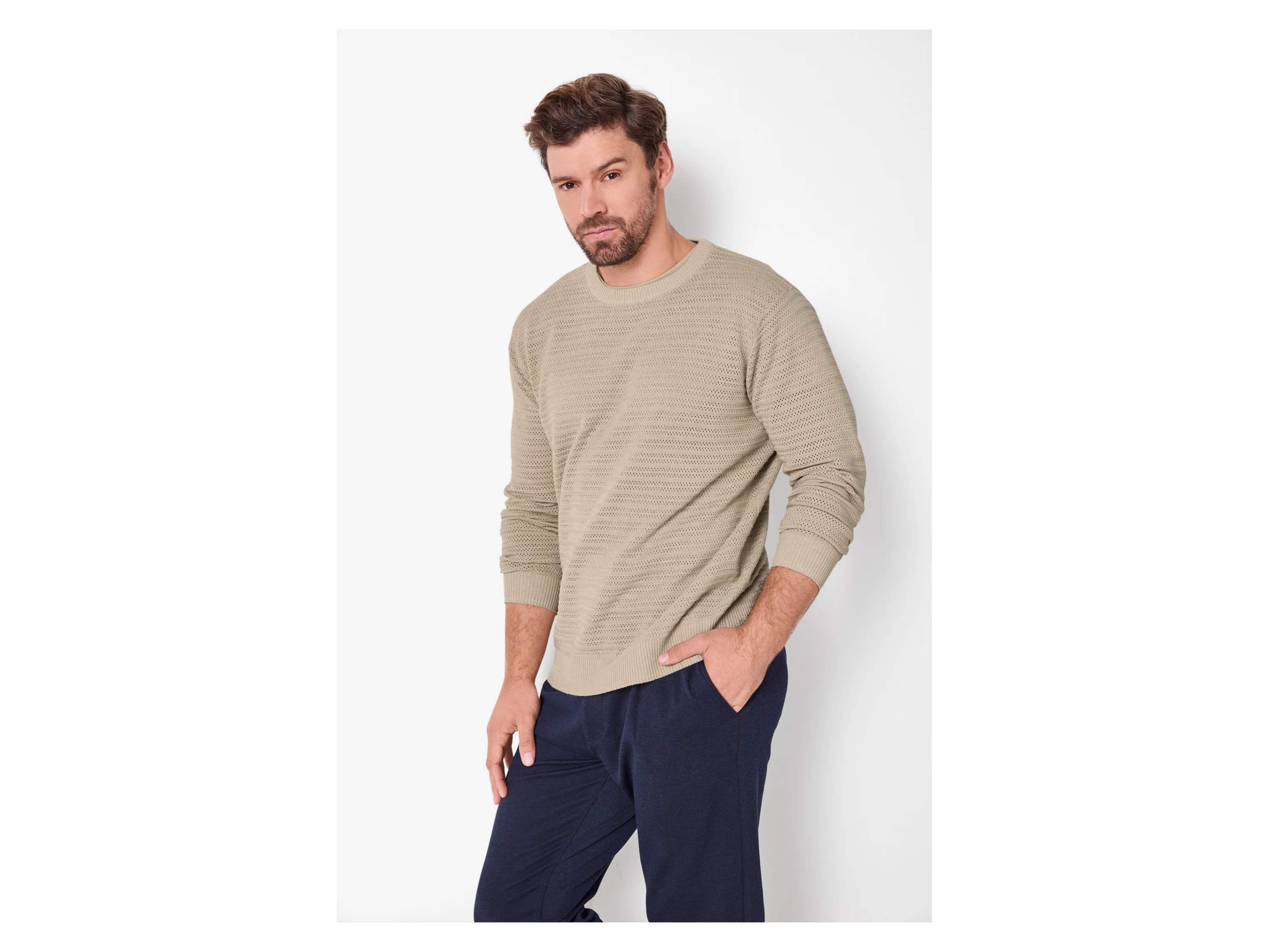 ESMARA MEN Herren Strickpullover (Beige, XXL (60/62)) – Bild 2 von 3