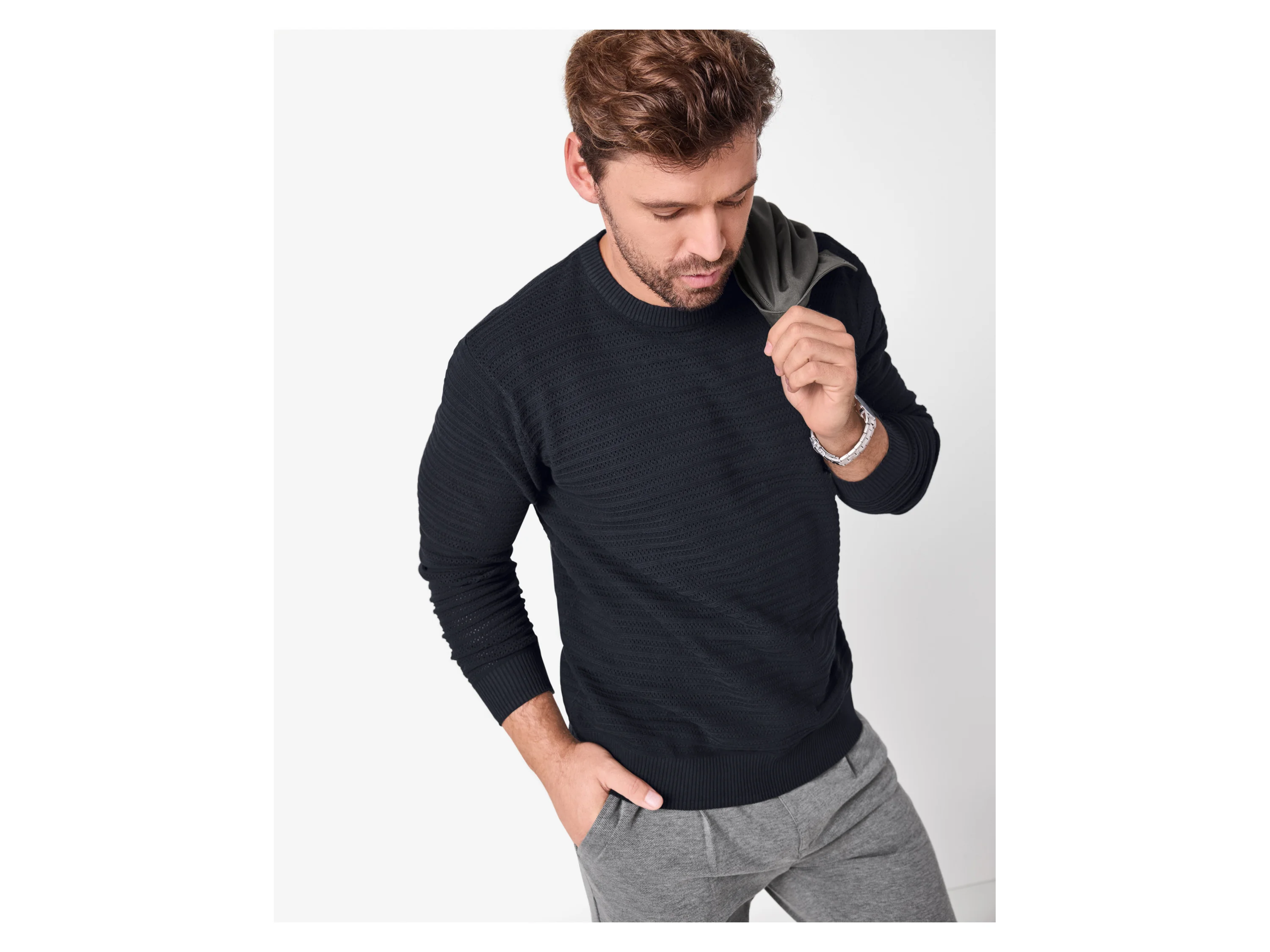 ESMARA MEN Herren Strickpullover (Navy, S (44/46)) – Bild 2 von 4