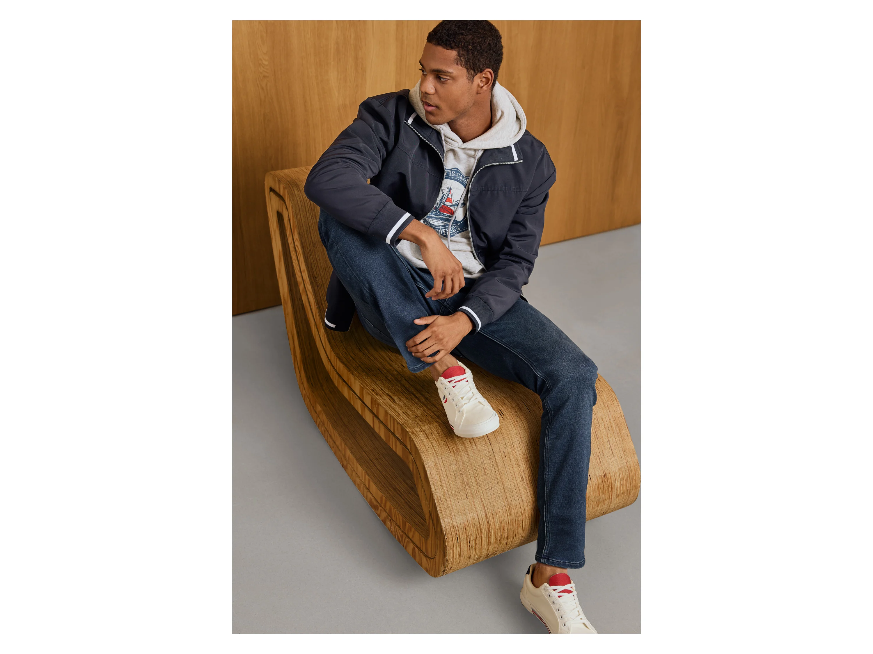 ESMARA MEN Herren Sweat Denim (Dunkelblau, 54 (38/32)) – Bild 4 von 4