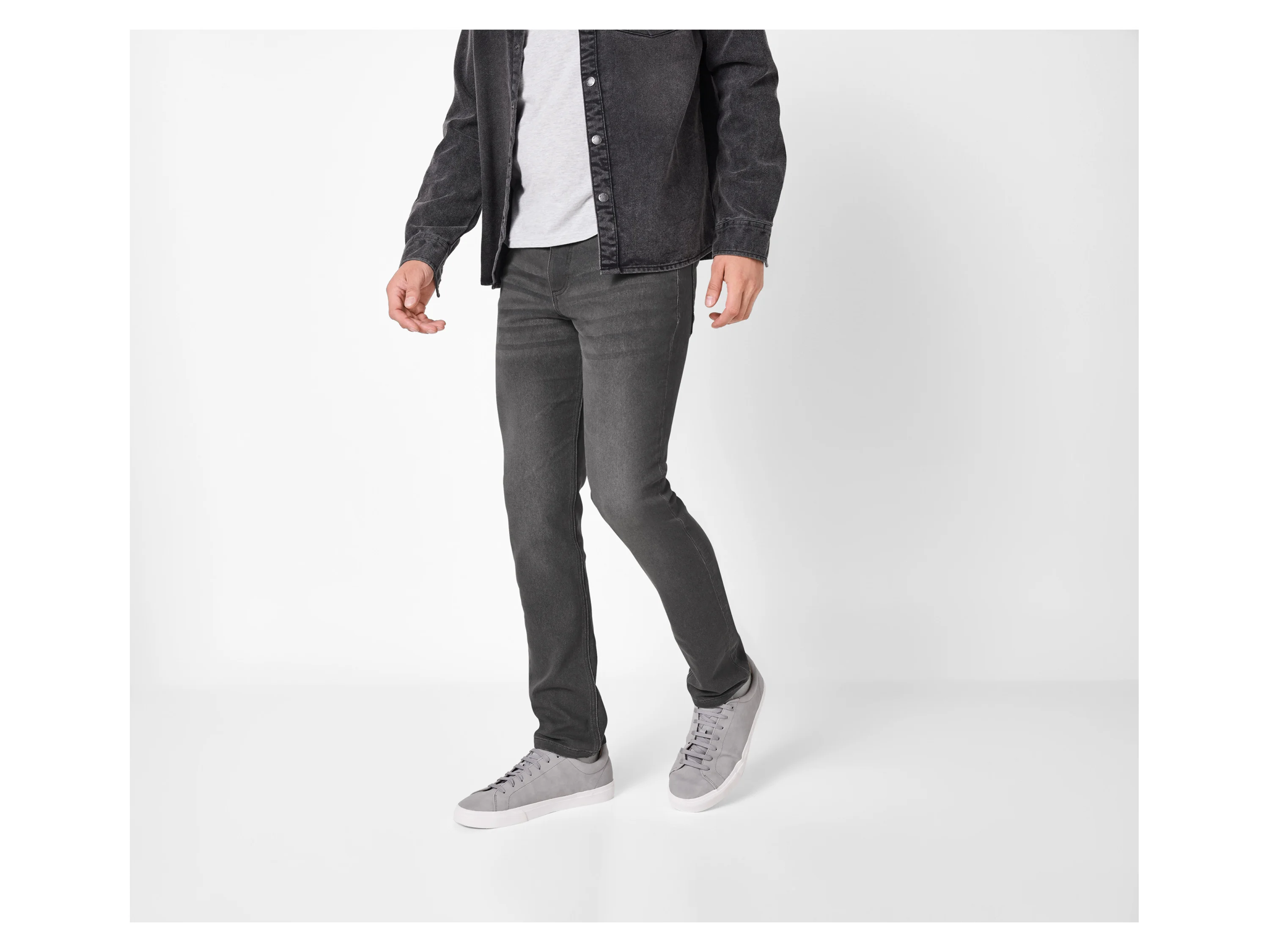 ESMARA MEN Herren Sweatdenim (Grau, 48 (32/32)) – Bild 2 von 3