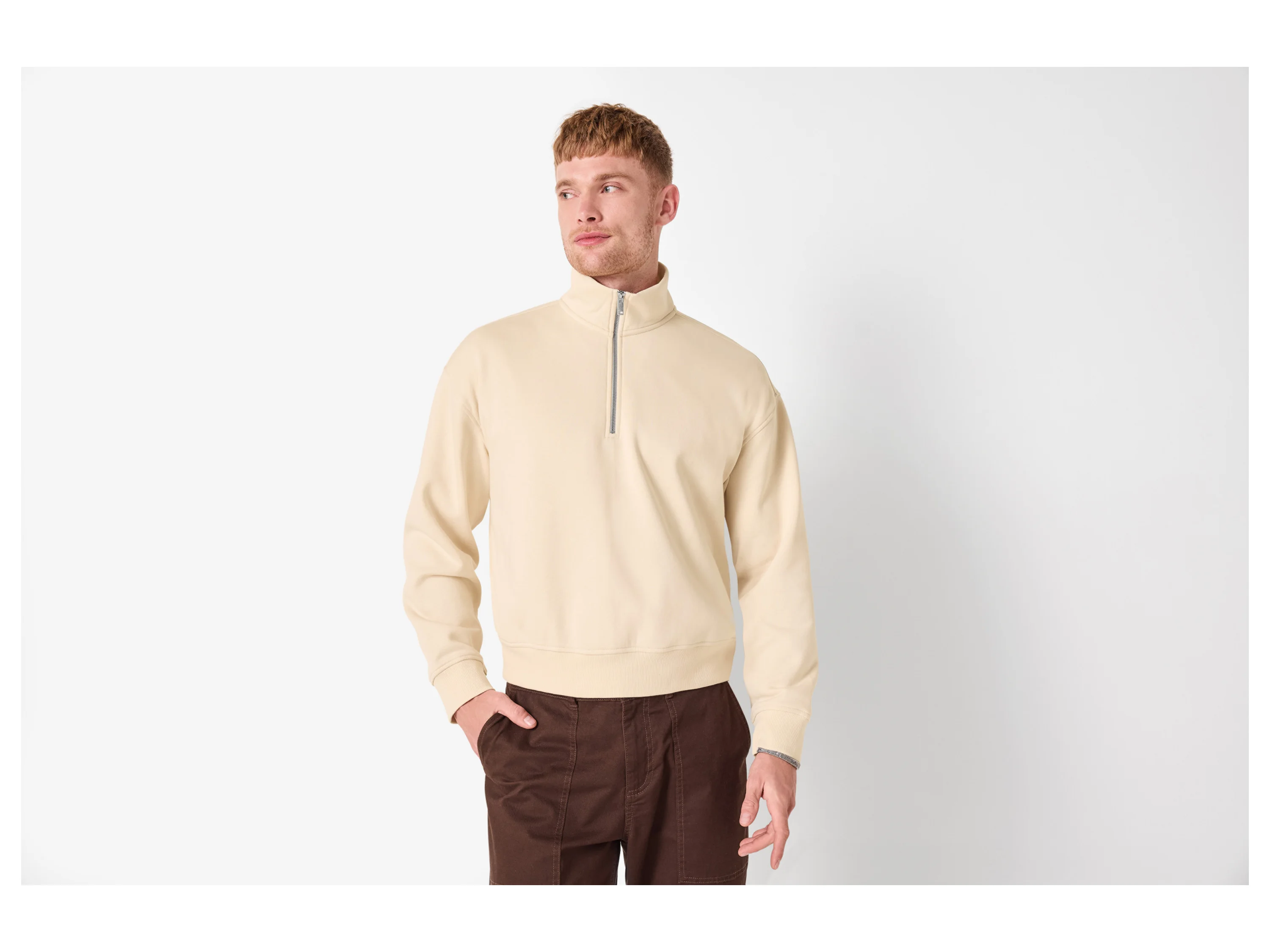 ESMARA MEN Herren Sweatshirt (Beige, XL (56/58)) – Bild 2 von 3