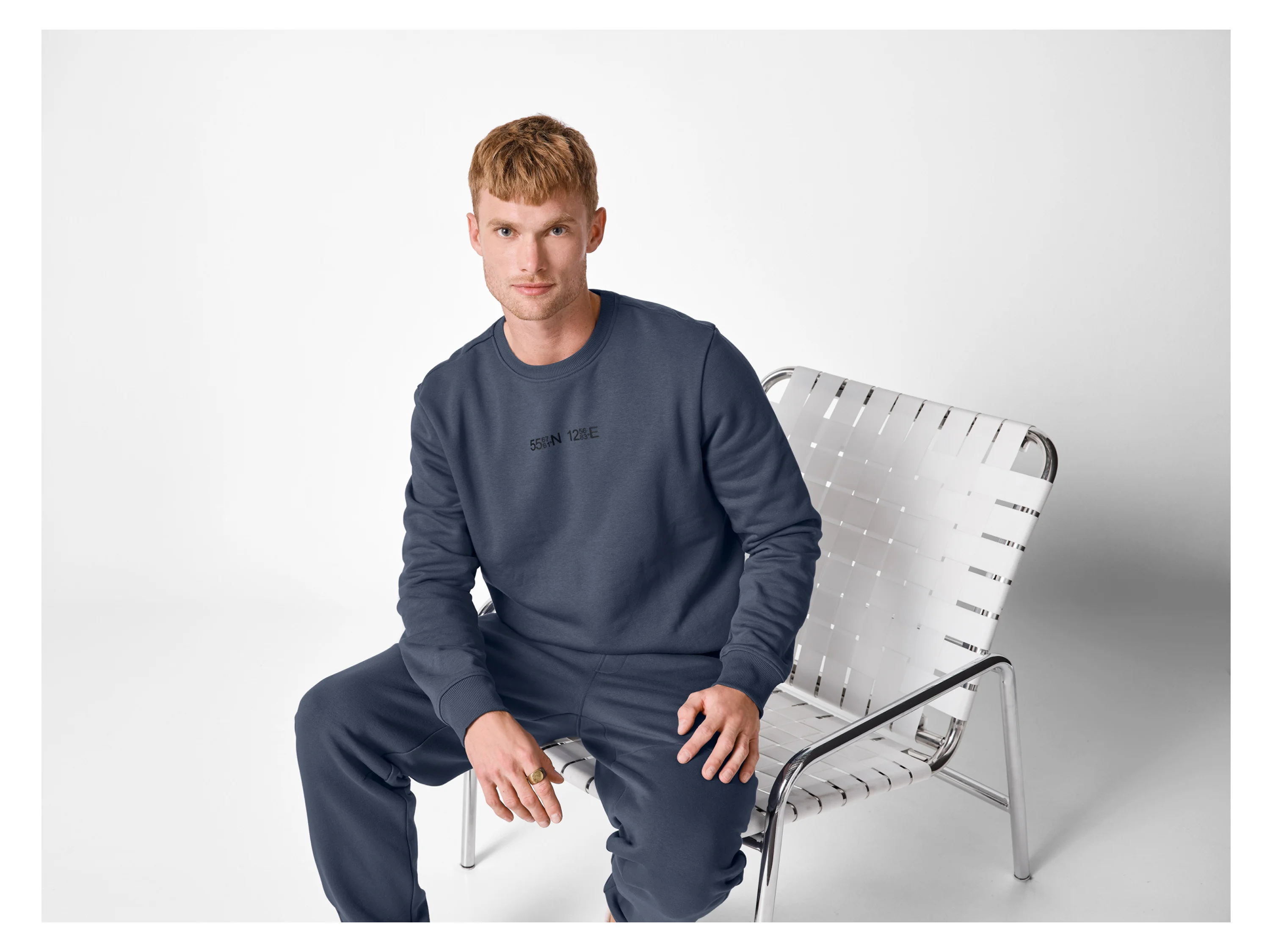 ESMARA MEN Herren Sweatshirt (Blau, L (52/54)) – Bild 3 von 3