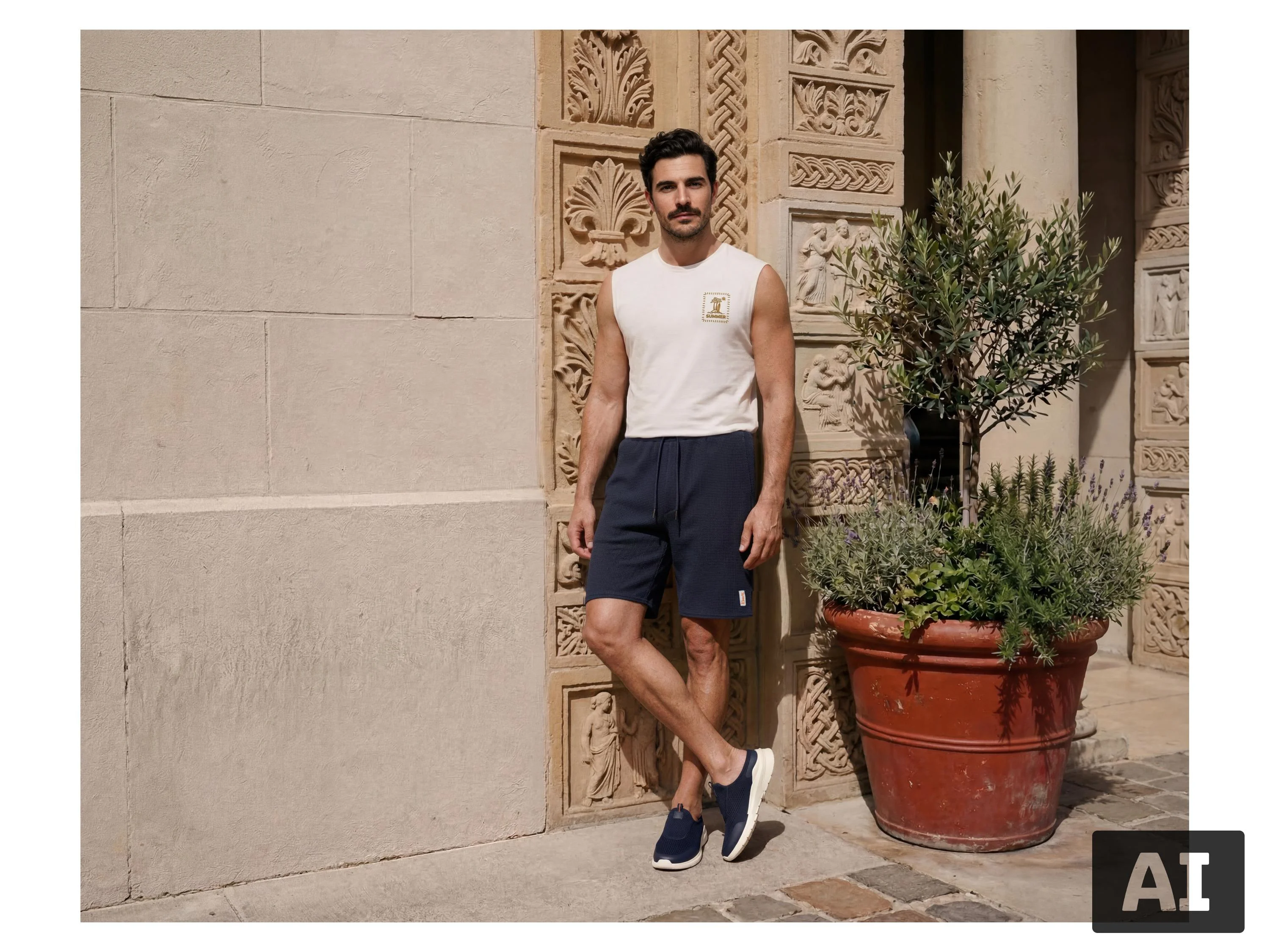 ESMARA MEN Herren Sweatshorts (Navy, L (52/54)) – Bild 3 von 3