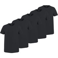 ESMARA MEN Herren T-Shirt, 5 Stück (Schwarz, S (44/46))