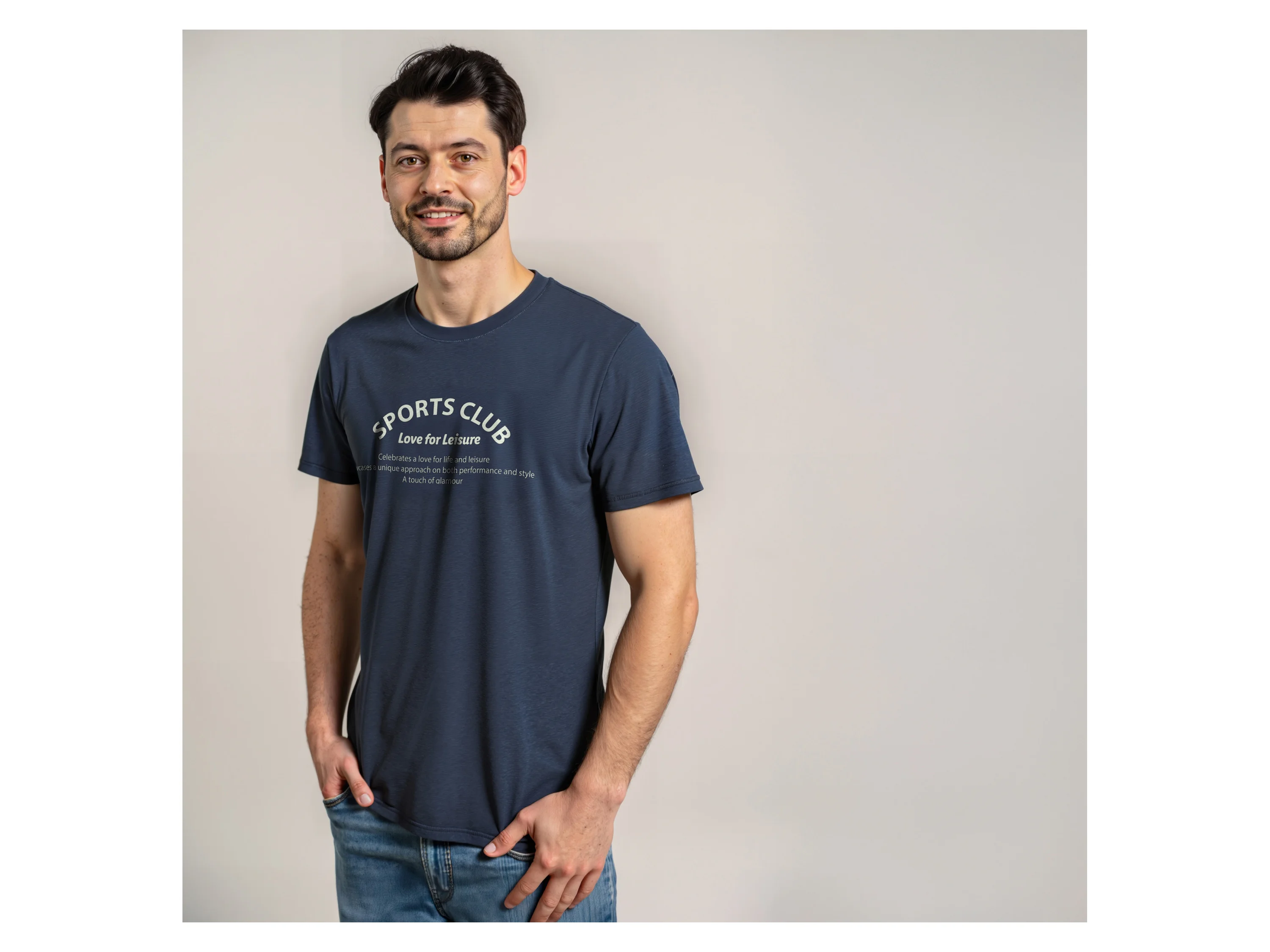 ESMARA MEN Herren T-Shirt (Navy, L (52/54)) – Bild 2 von 4