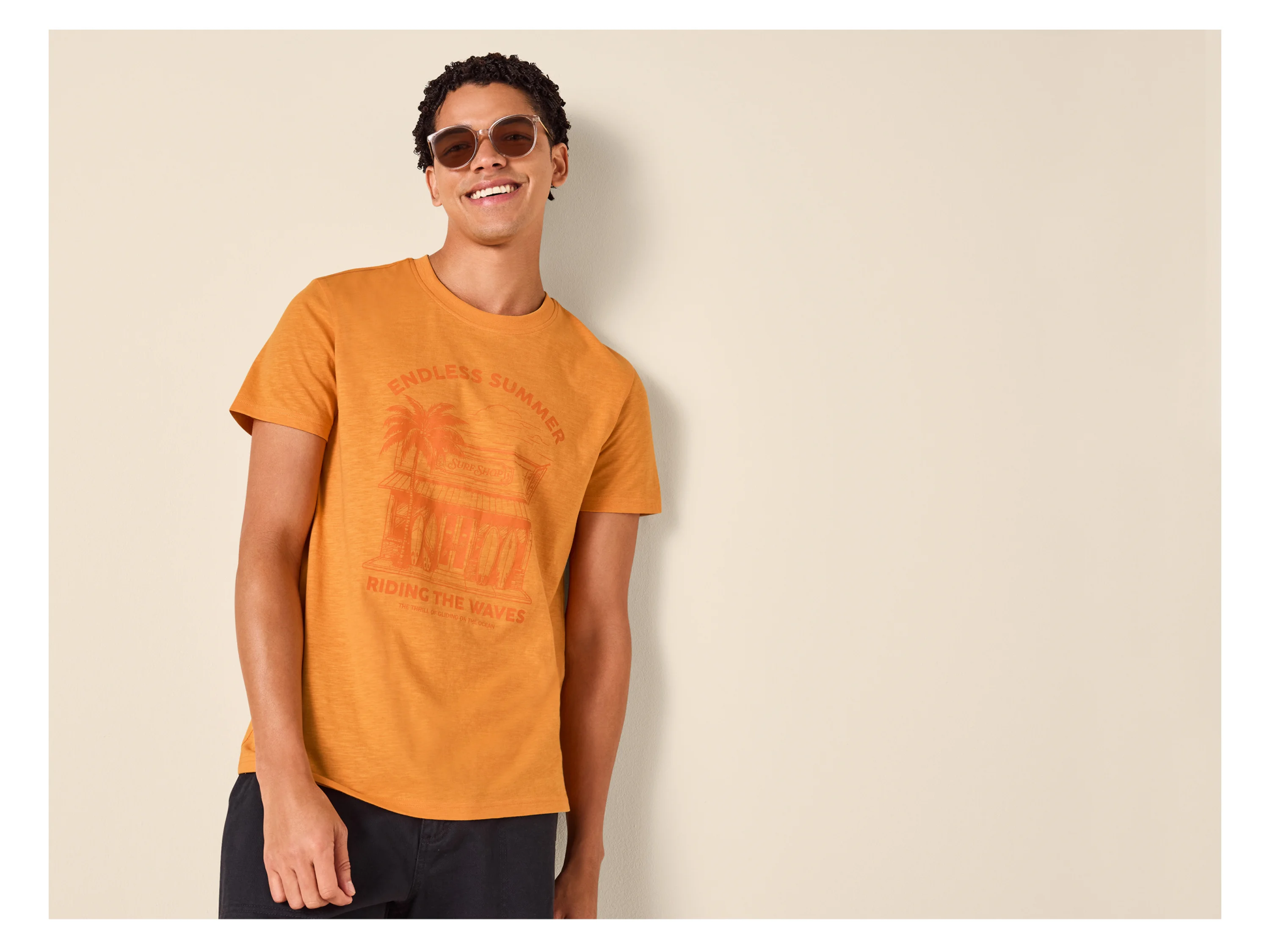 ESMARA MEN Herren T-Shirt (Orange, M (48/50)) – Bild 2 von 4