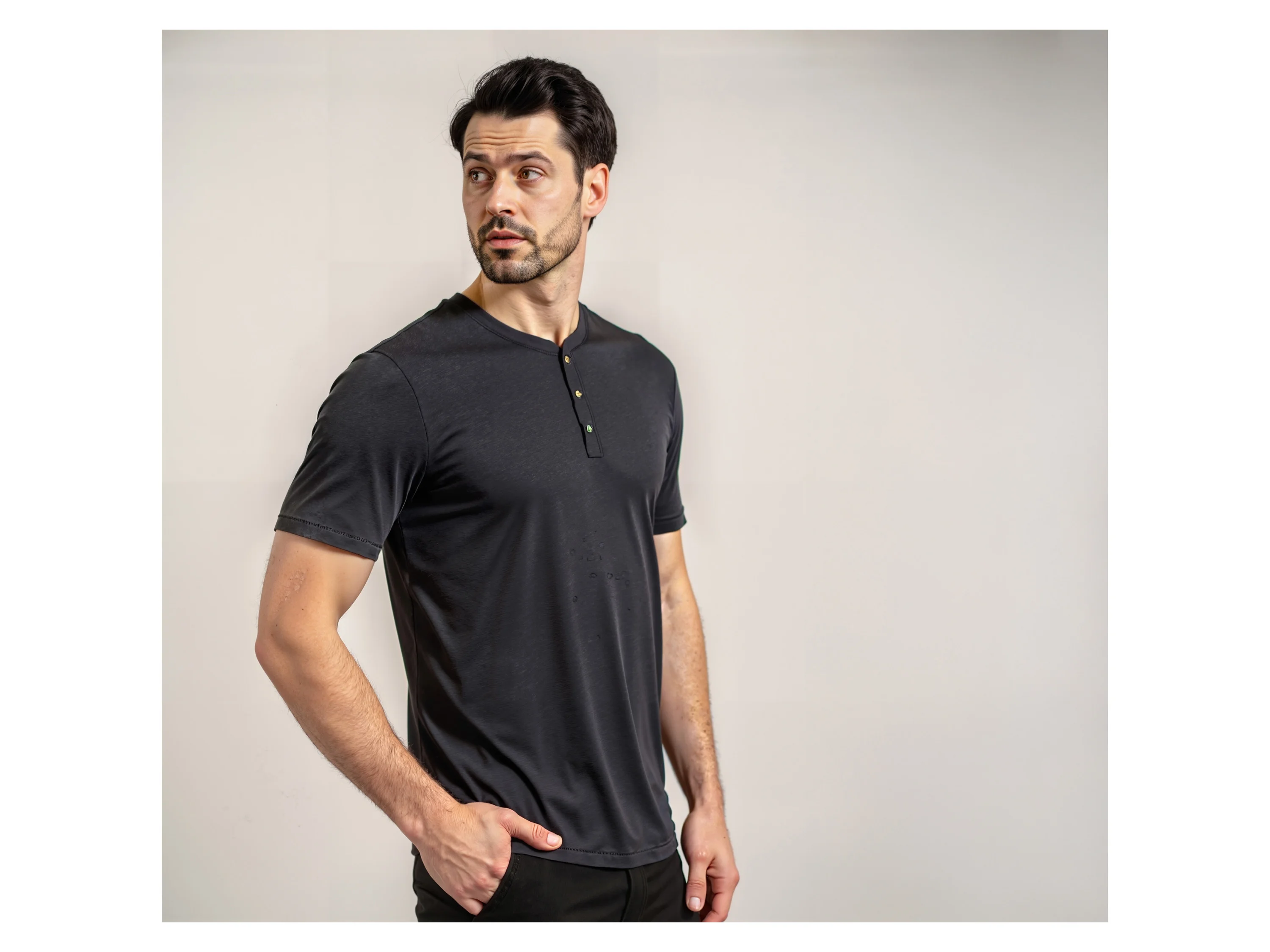 ESMARA MEN Herren T-Shirt (Schwarz, S (44/46)) – Bild 2 von 4