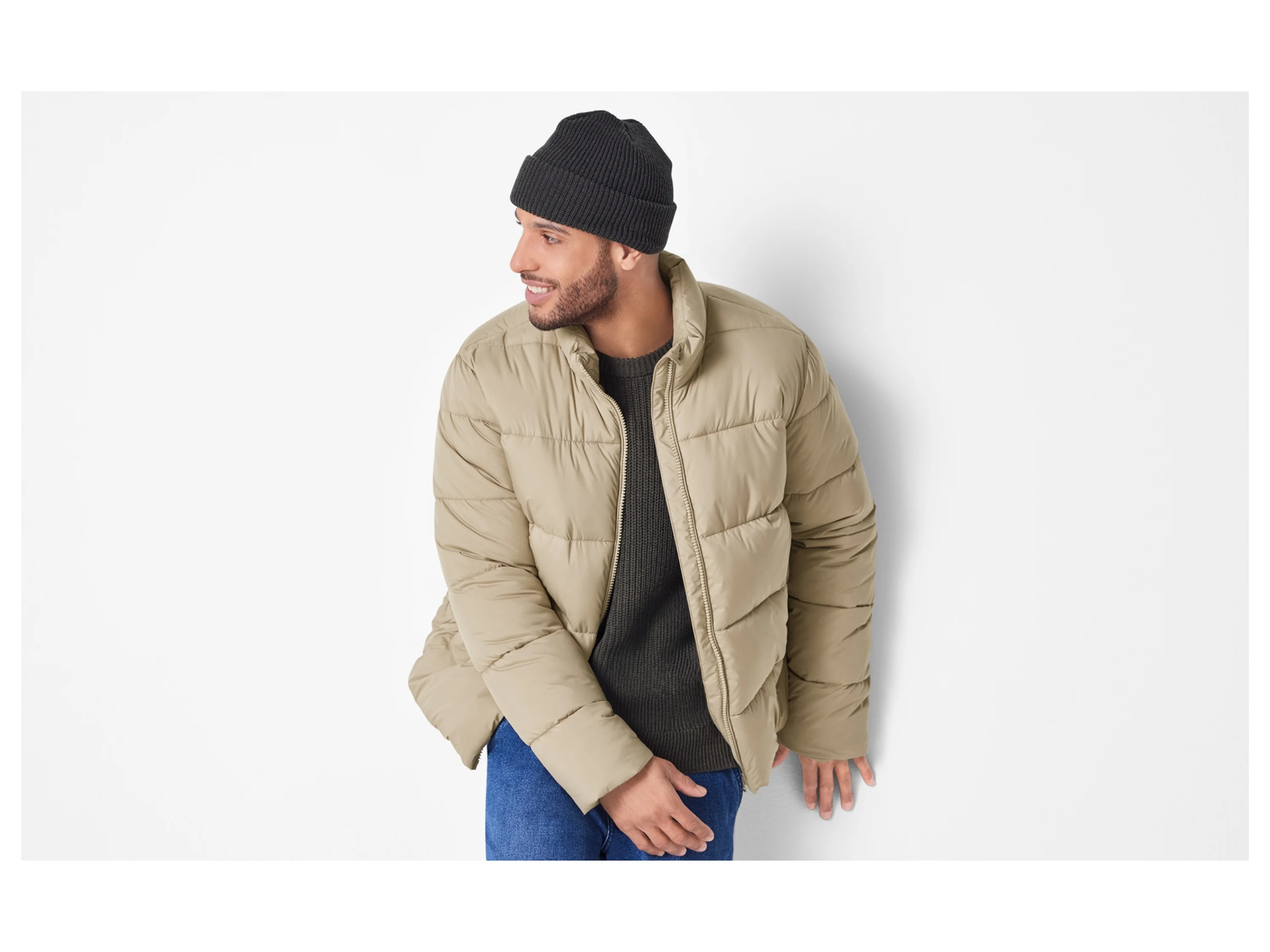 ESMARA MEN Herren Thermo-Steppjacke (Beige, XL (56/58)) – Bild 2 von 4