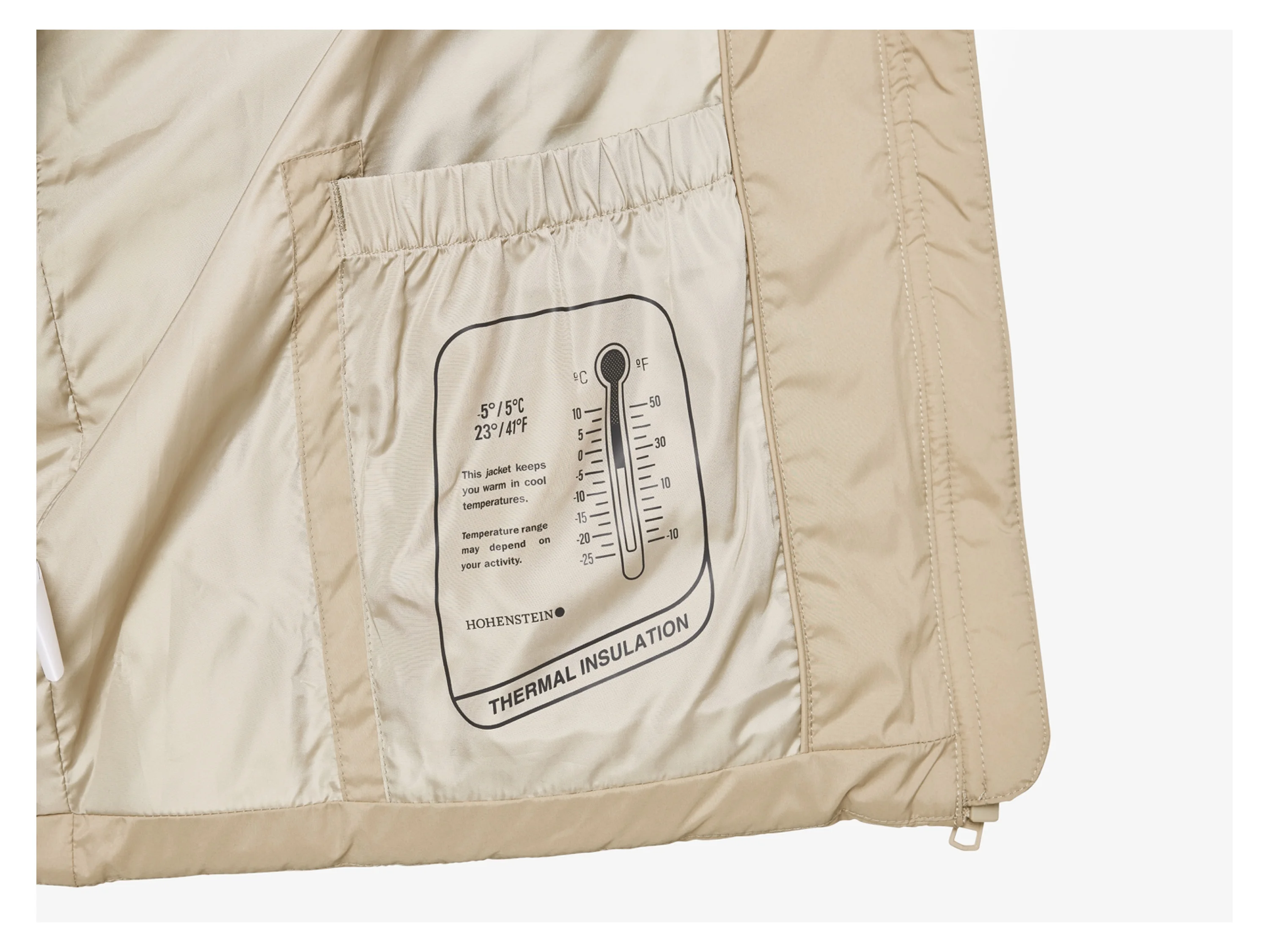 ESMARA MEN Herren Thermo-Steppjacke (Beige, XL (56/58)) – Bild 4 von 4