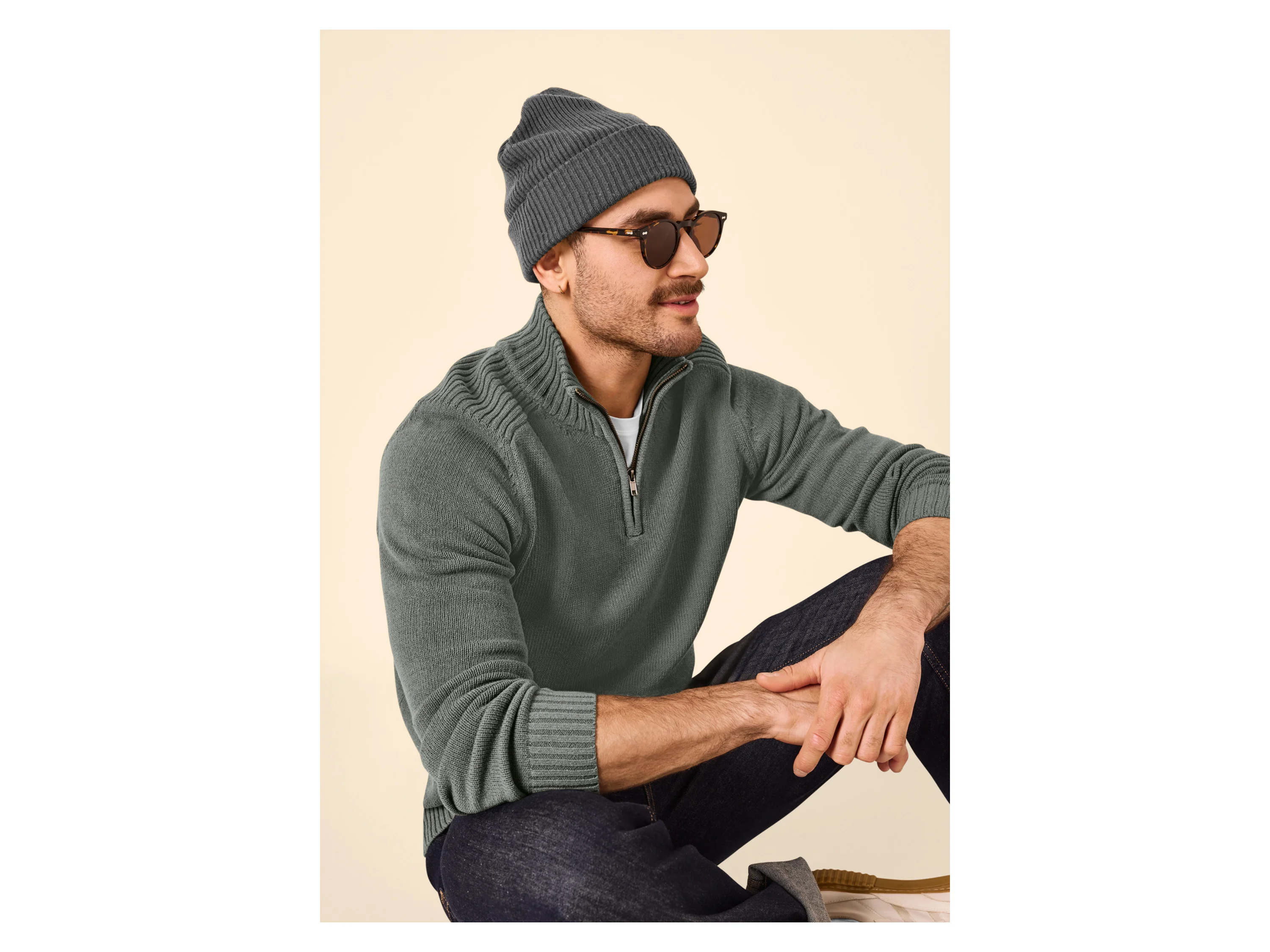 ESMARA MEN Herren Troyer (Grün, XL(48/50)) – Bild 2 von 4